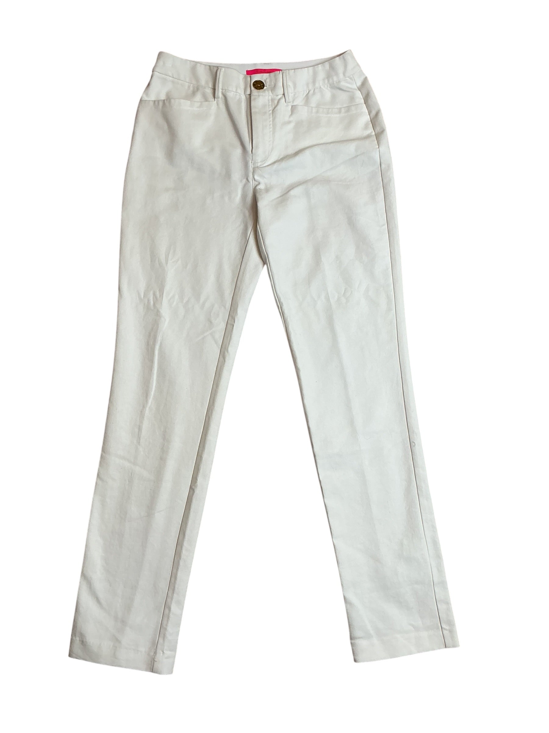 Lilly Pulitzer NWT Kelly Stretch Pants Resort White - Size 2