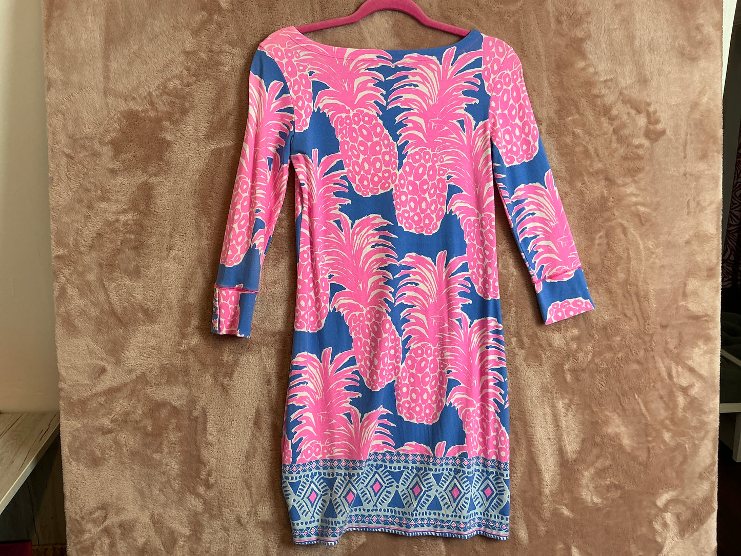 Lilly Pulitzer Sophie Dress in the Blue Haven Pineapple print - Size XS