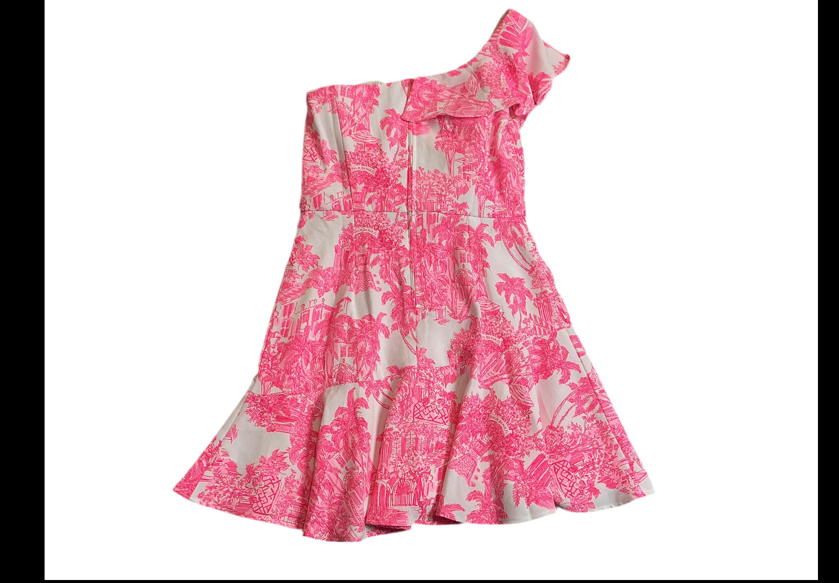 Lilly Pulitzer NWT - Arlana One Shoulder Romper - Resort White PB Anniversary Toile - Size 2