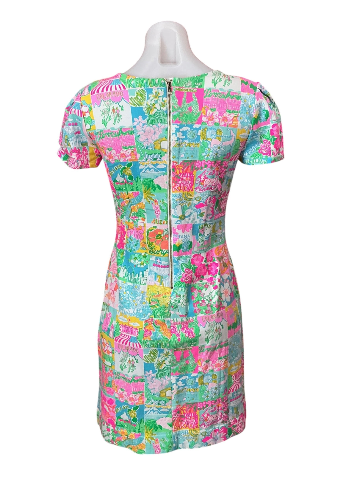Lilly Pulitzer Chantal Shift Dress Multi Pop Up Lilly State of Mind  - Size S