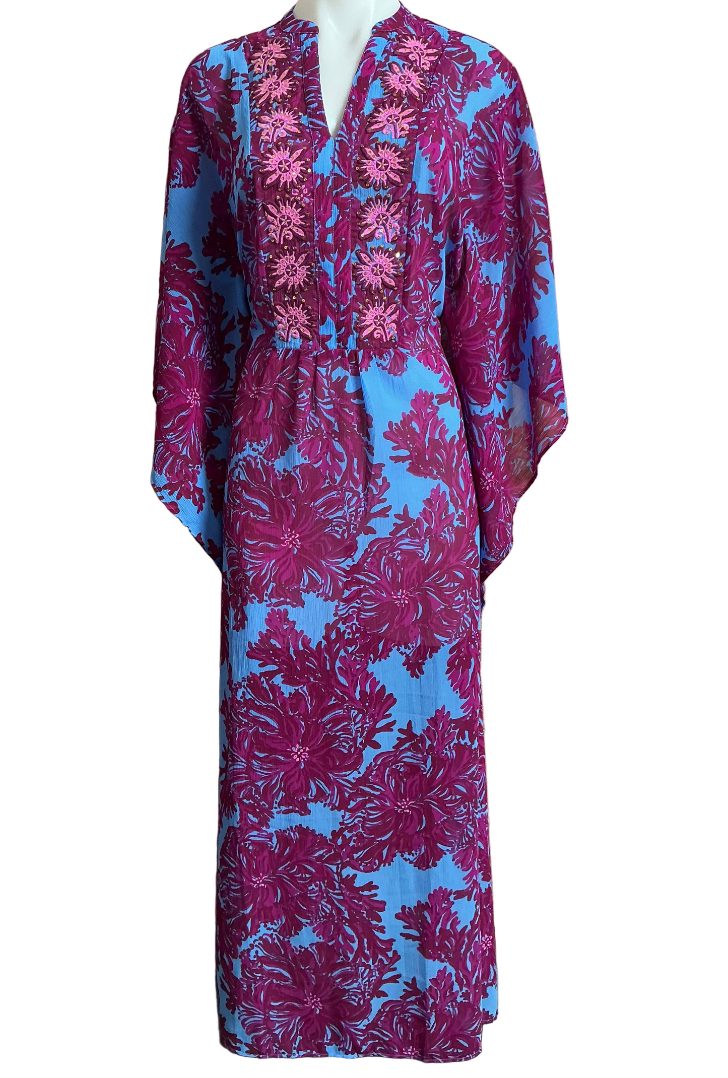 Lilly Pulitzer NWT Julieta Embellished Ma Abaco Blue Feel Like A Shellebrit - Size XXS/XS