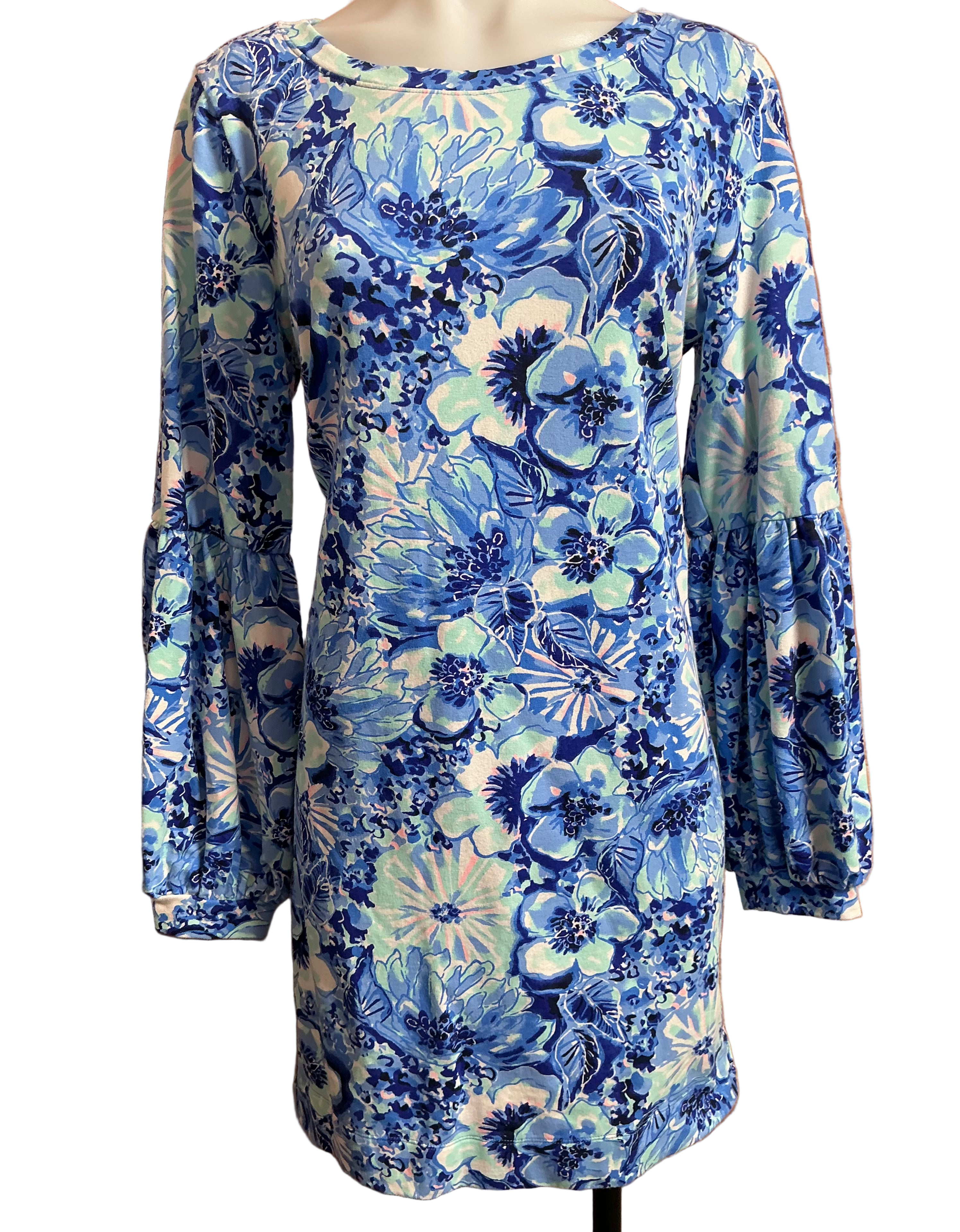 Lilly Pulitzer Bartlett Dress - Coastal Blue Catch N Keep Small - Size L