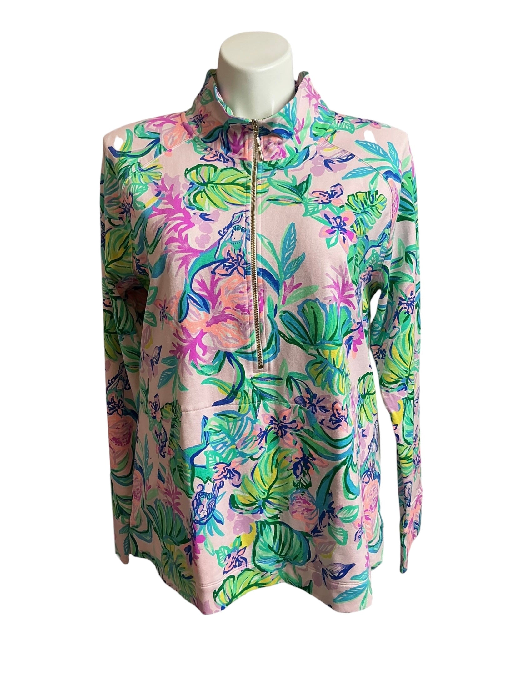 Lilly Pulitzer NWT UPF 50+ Skipper Popover Amethyst Tin Mermaid In The Shade - Size XXL