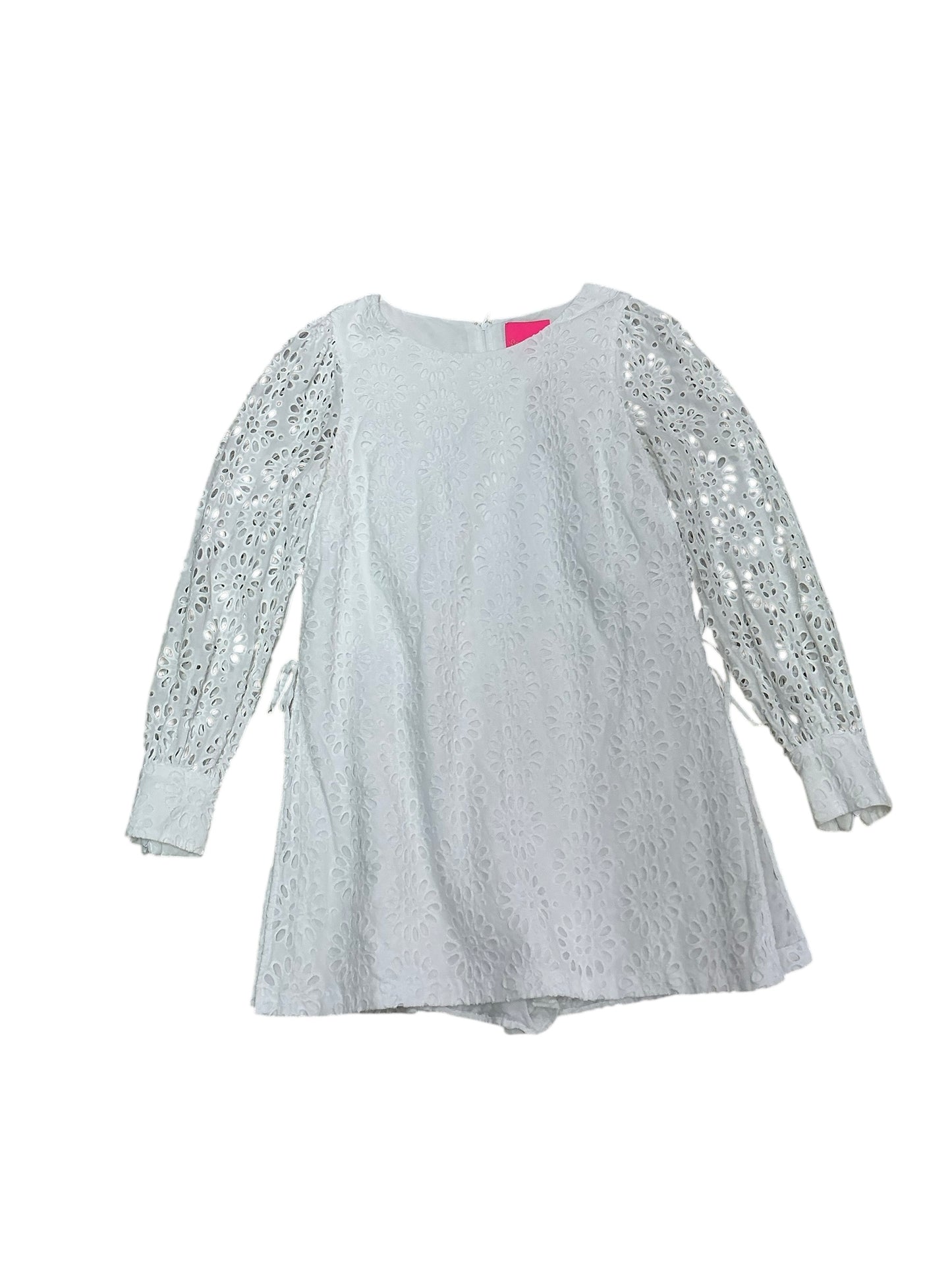 Lilly Pulitzer Aisha Eyelet Romper Resort White - Size 14