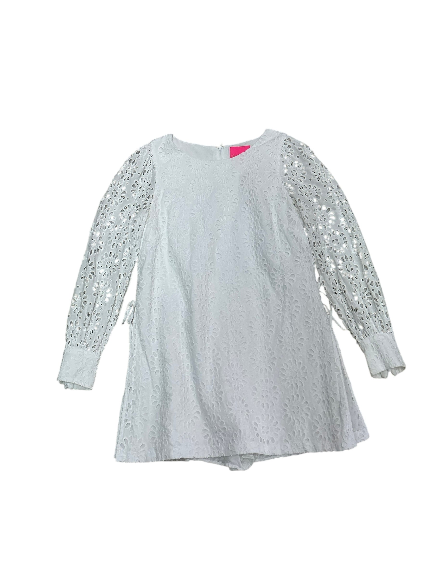 Lilly Pulitzer Aisha Eyelet Romper Resort White - Size 14