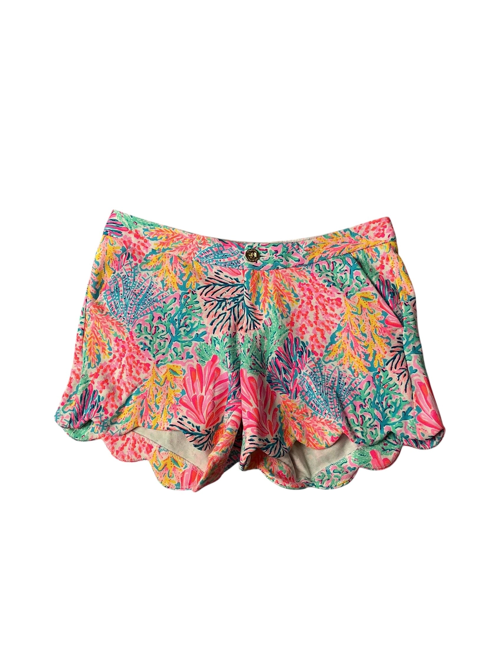 Lilly Pulitzer Buttercup Knit Shorts Splashdance - Size 4