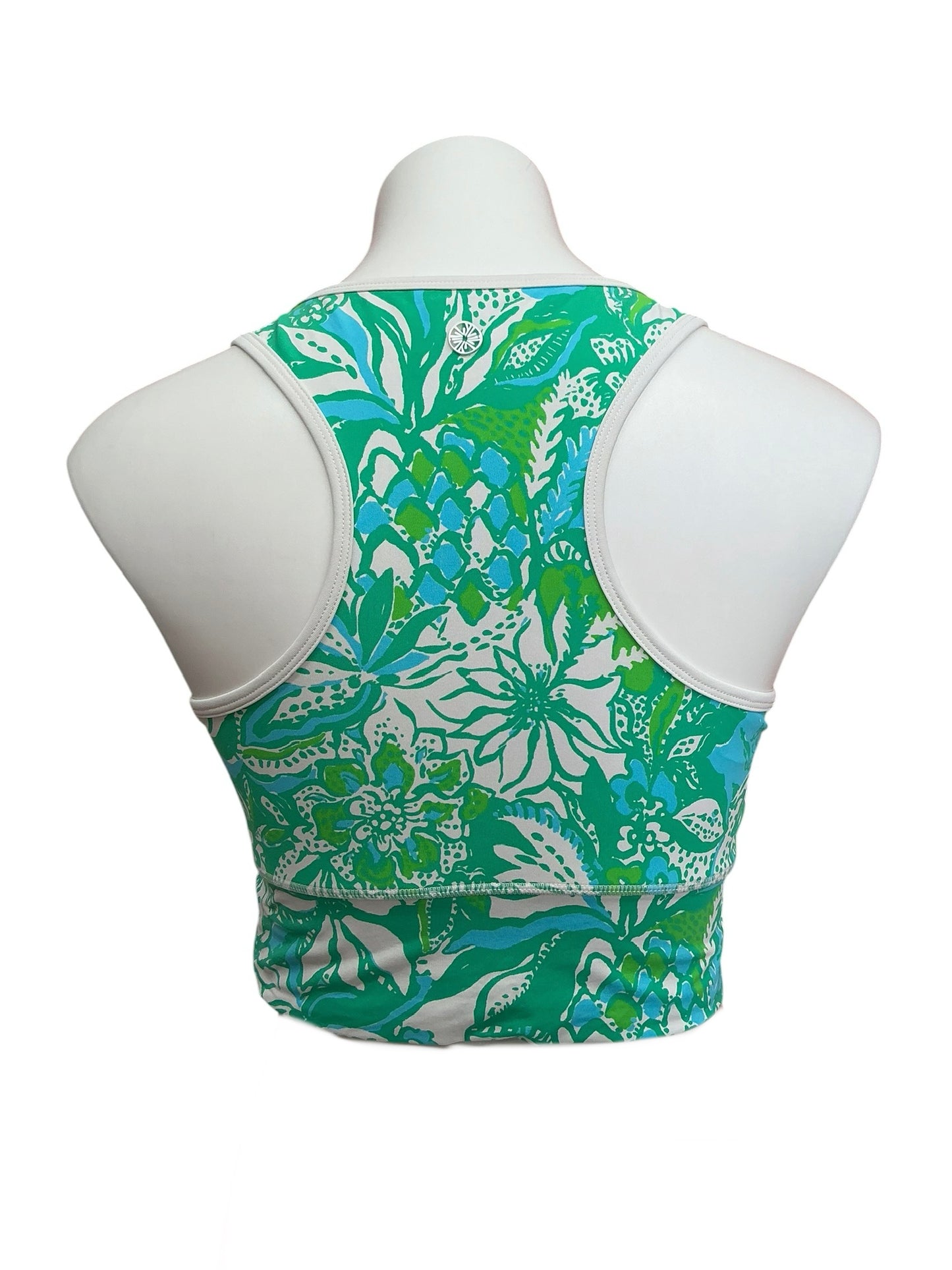 Lilly Pulitzer Luxletic Bentlee Longline Sports Bra Safari Sangria - Size M