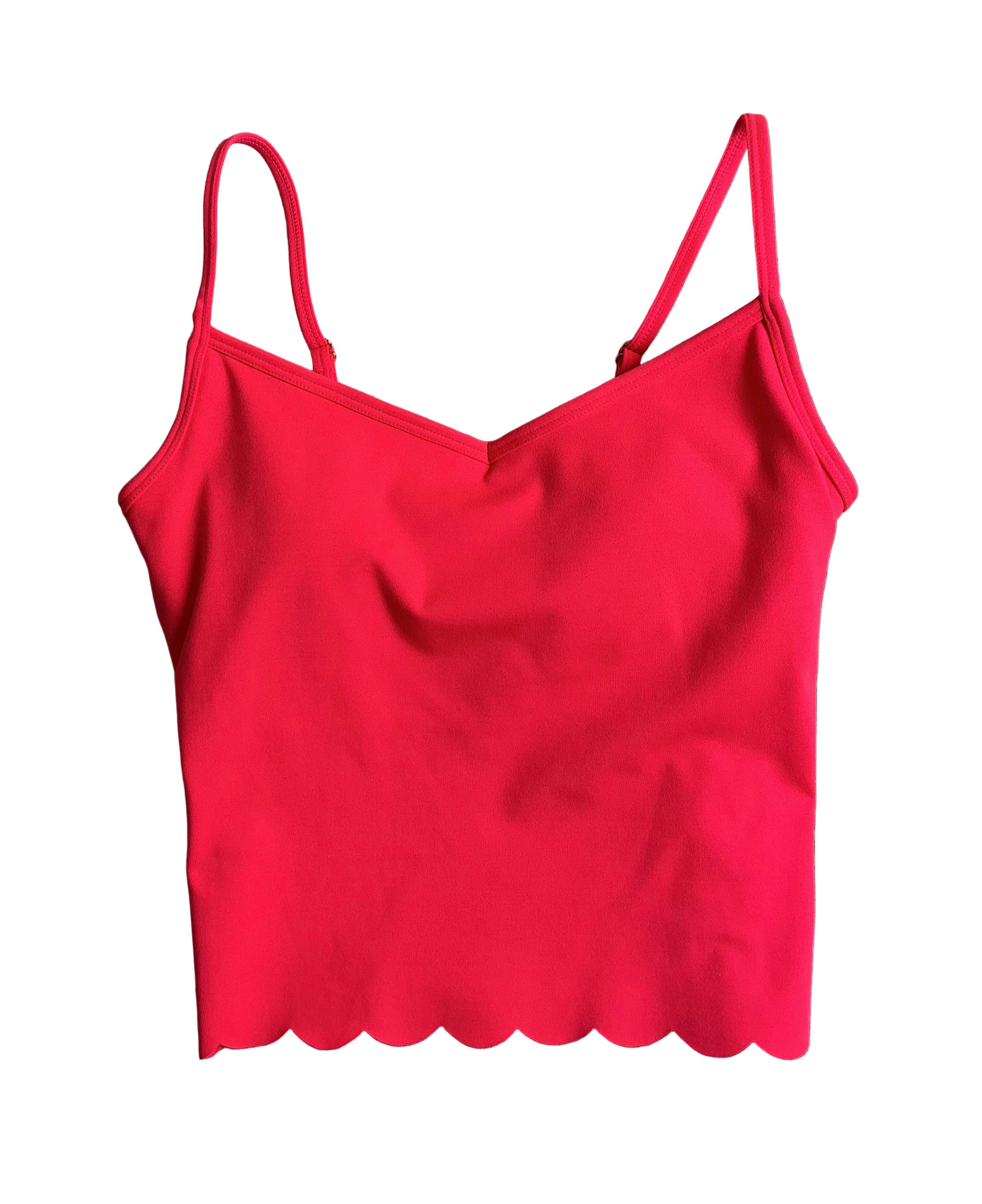 Lilly Pulitzer NWT Classic Scallop Bra Tan Spicy Coral - Size S
