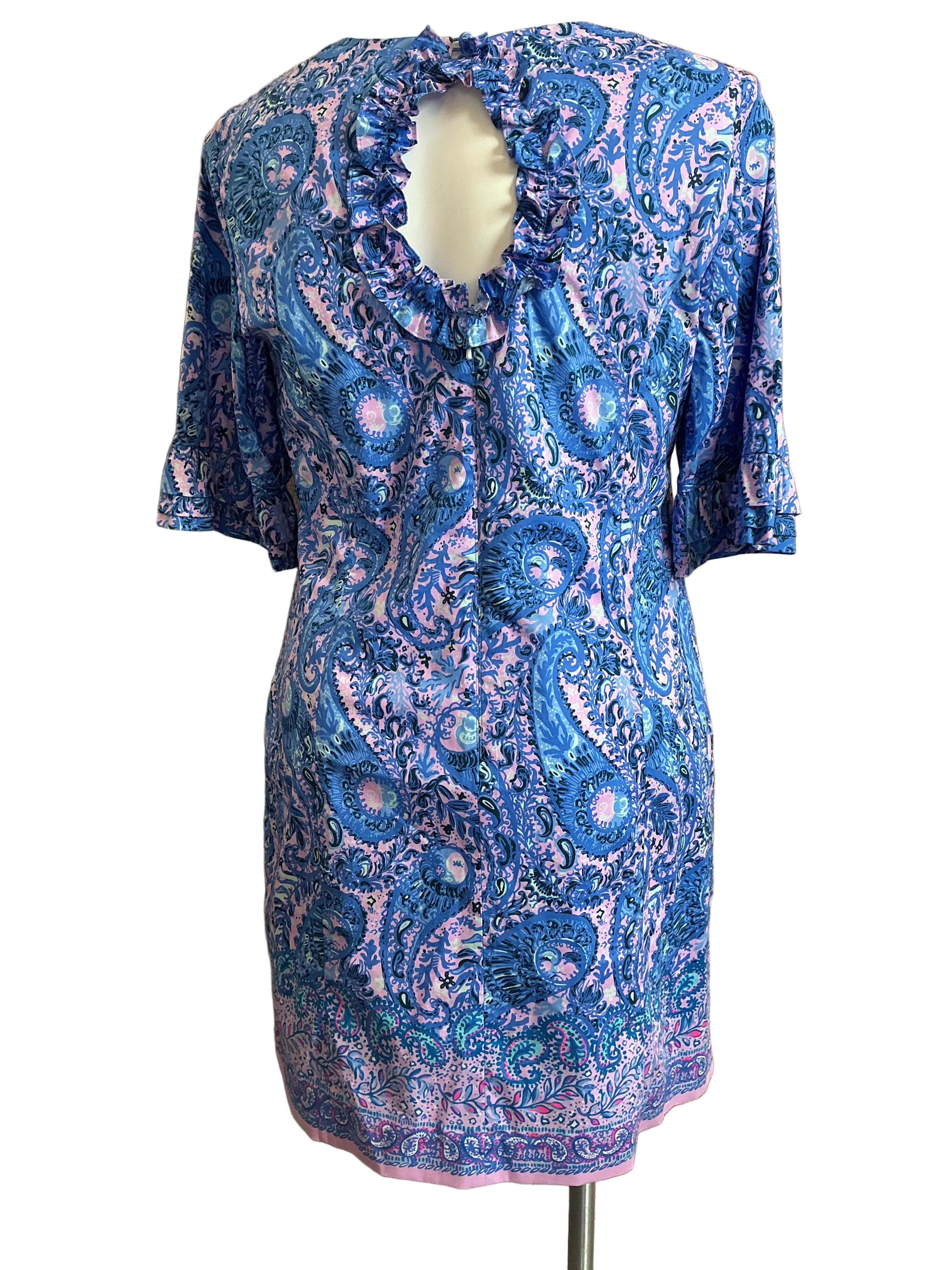 Lilly Pulitzer NWT Fiesta Stretch Dress Purple Iris Hello Sunshine Engineered Woven Dress - Size 16