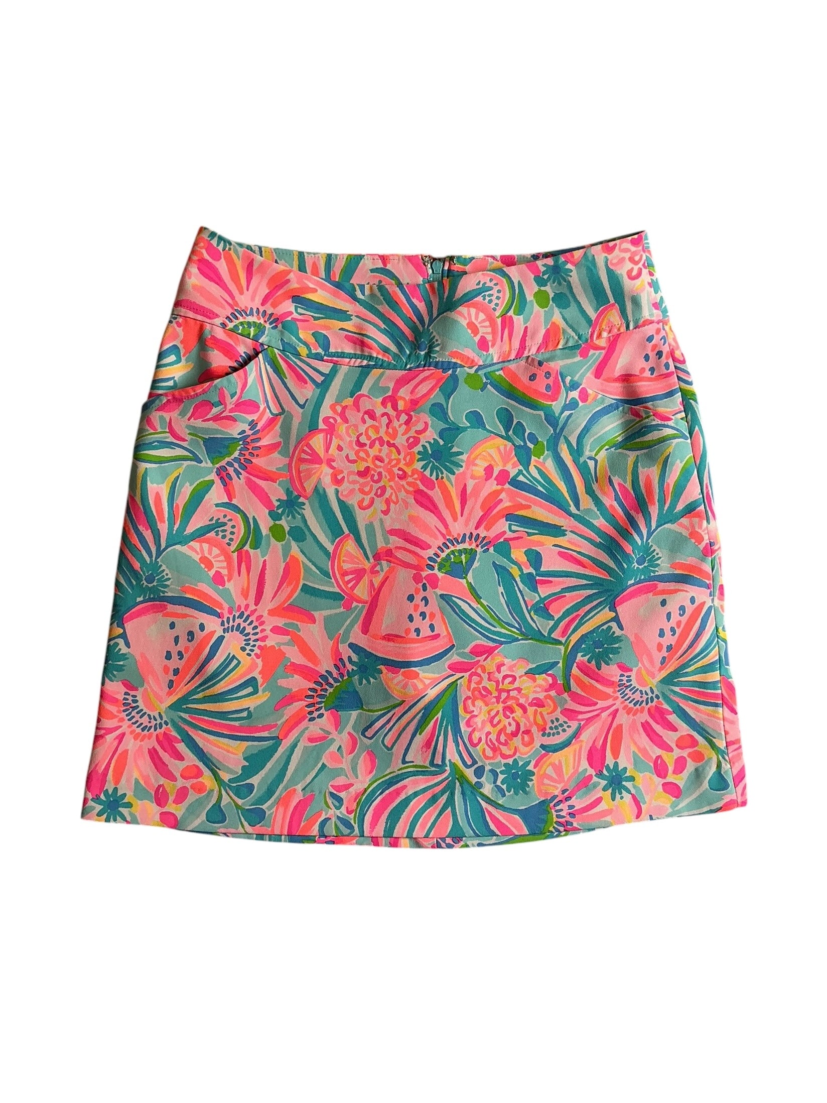 Lilly Pulitzer Jonas High-Waisted Skort Tropical Punch - Size 2