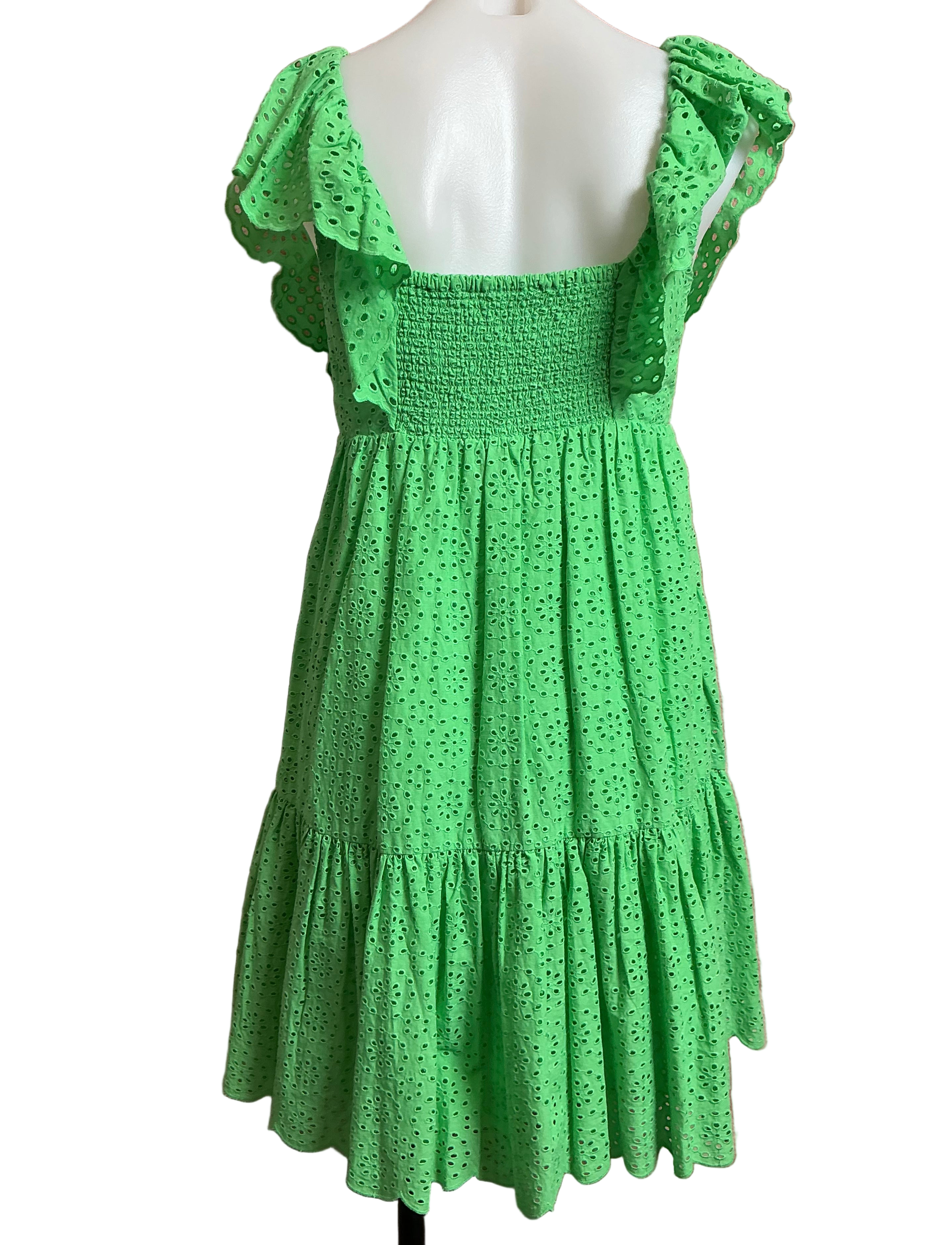 Lilly Pulitzer Asteria Eyelet Babydoll Dress in Cabana Green Daisy Dreams Eyelet Dress - Size 2
