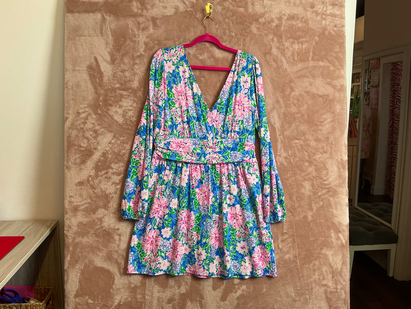 Lilly Pulitzer NWT riza long sleeve romper multi spring in your step - Size XL