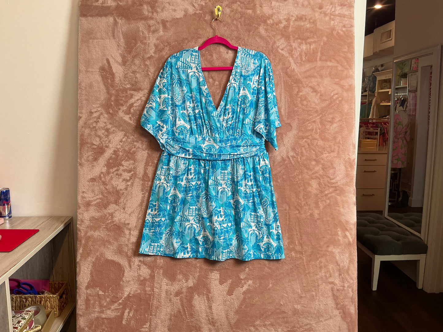 Lilly Pulitzer NWT Parigi skort Romper Amalfi blue sunny state of mind- Size XL