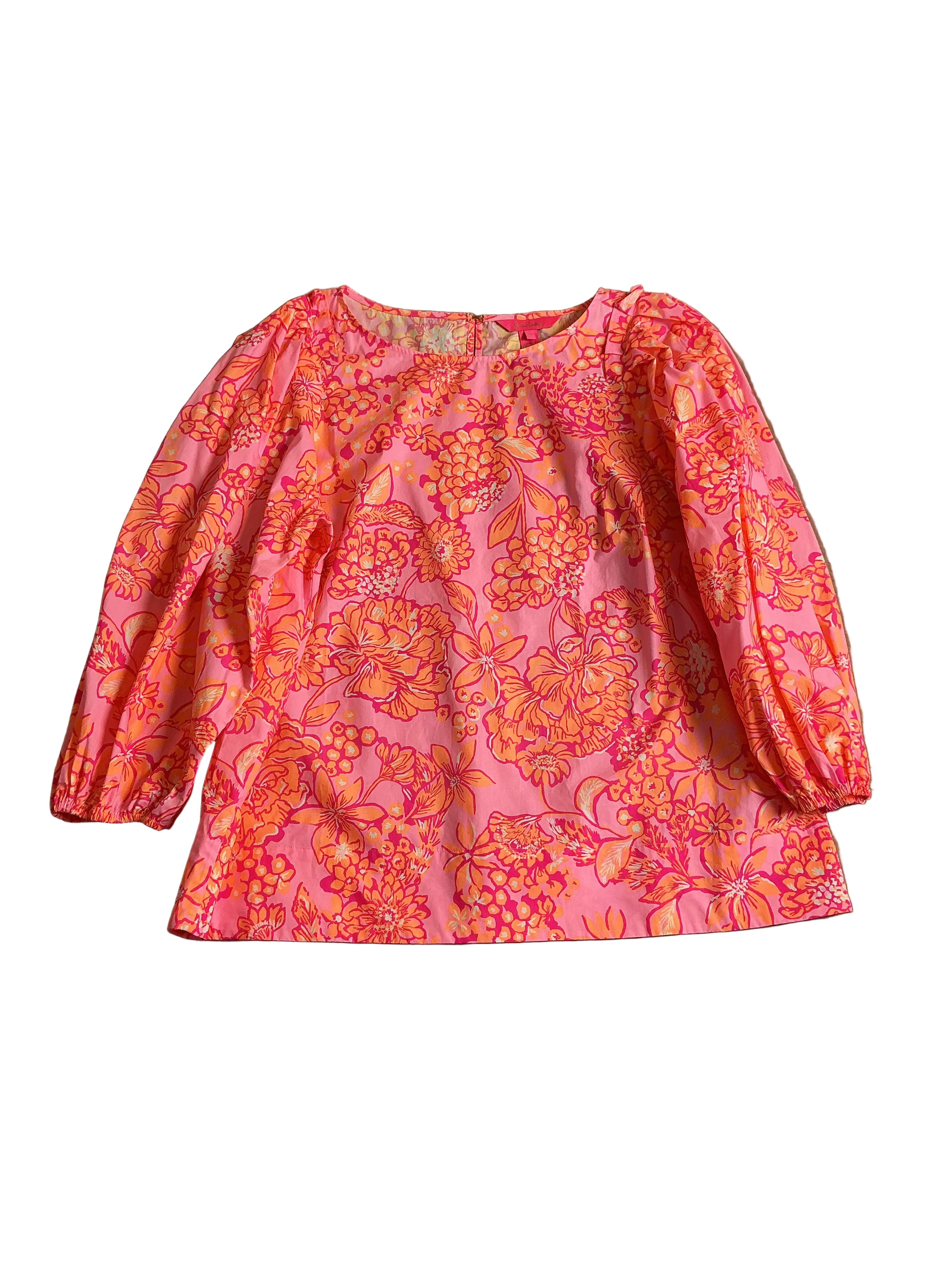 Lilly Pulitzer NWT Barbara 3/4 Sleeve Cotton Top Mandevilla Baby Days Bloom - Size XL