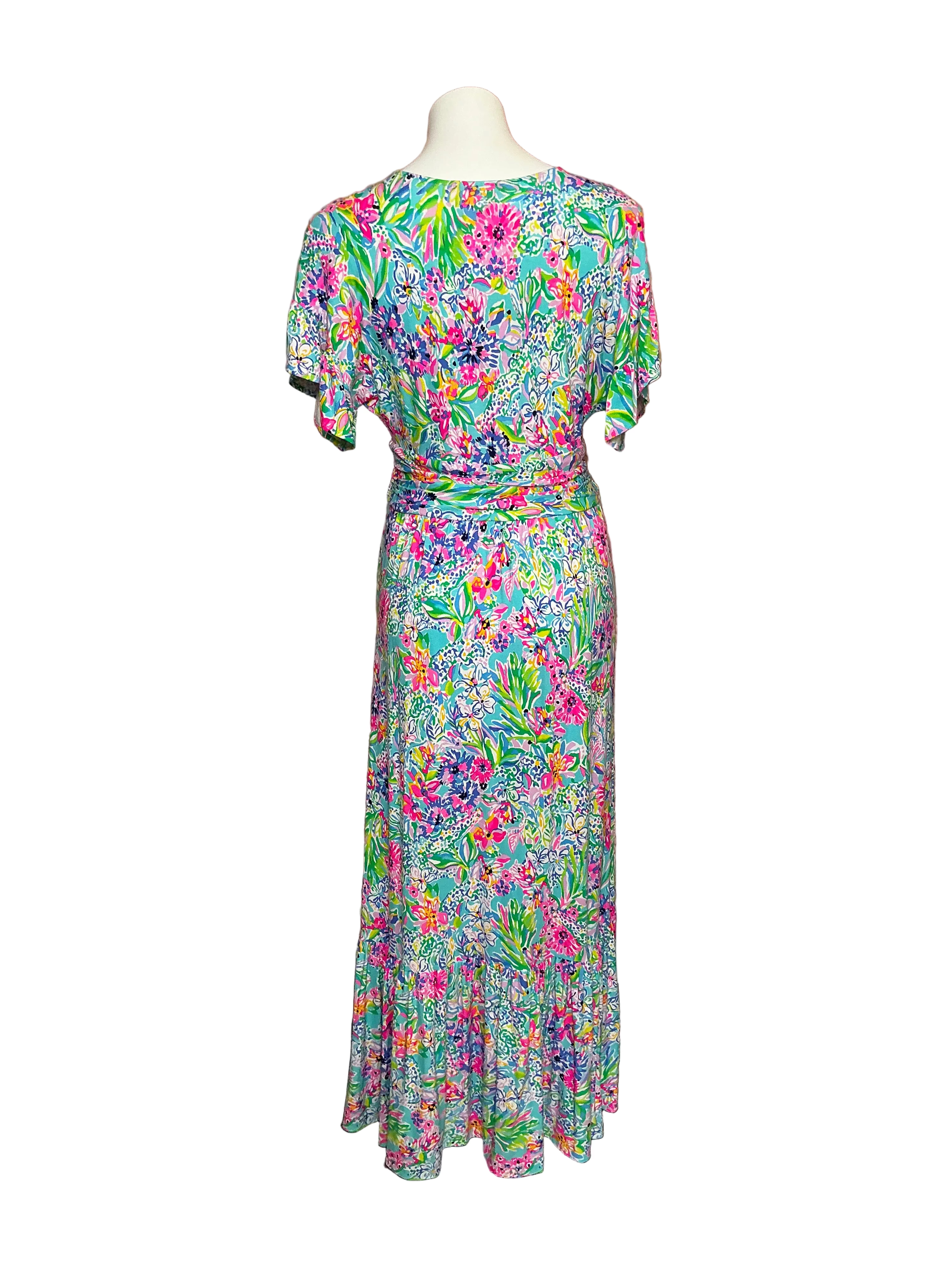 Lilly Pulitzer Jessi Midi Dress - Amalfi Blue Alligator Isle - Size M