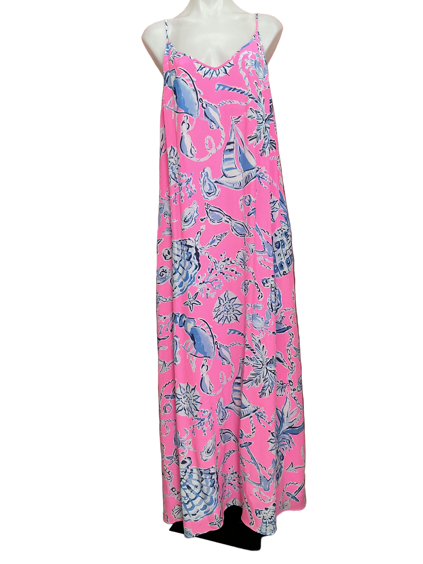 Lilly Pulitzer Verica Silk Maxi Dress Rousseau Pink - Size 16