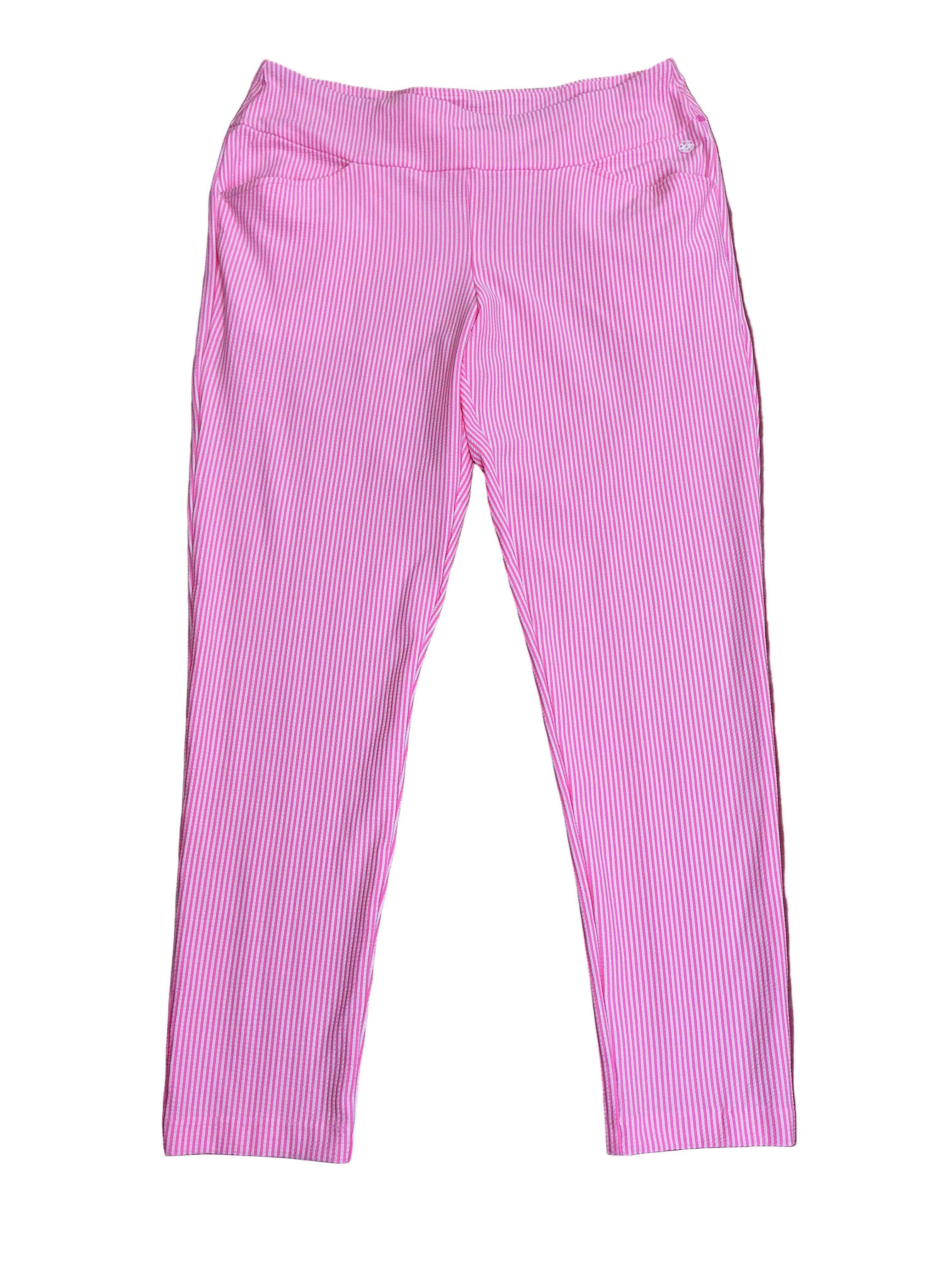 Lilly Pulitzer NWT Corso Pant UPF 50+ Havana Pink Performance Seersucker - Size 16