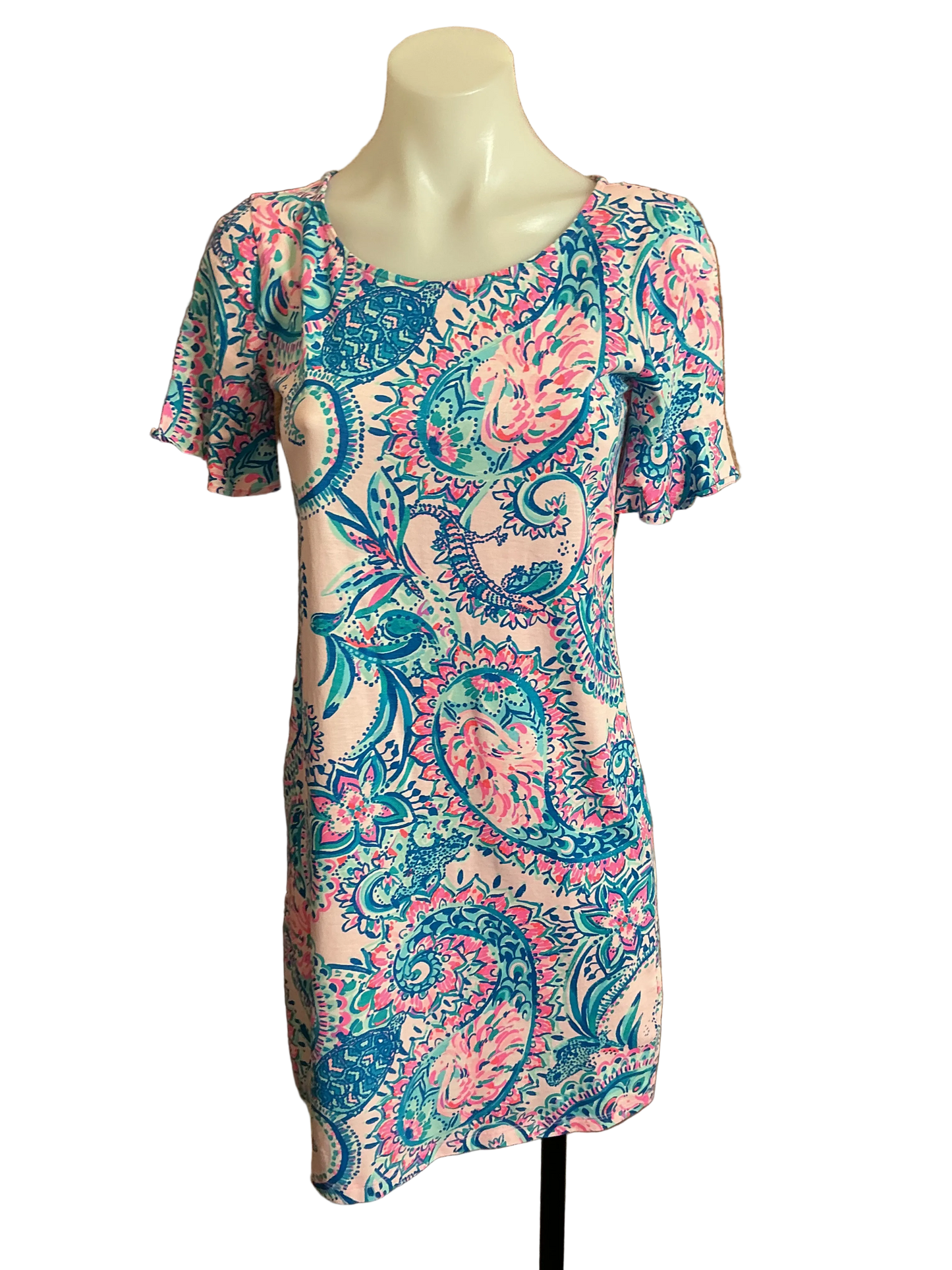 Lilly Pulitzer Mellorie dress in the Pink Tropics Tint Tangerine Dream print - Size XS