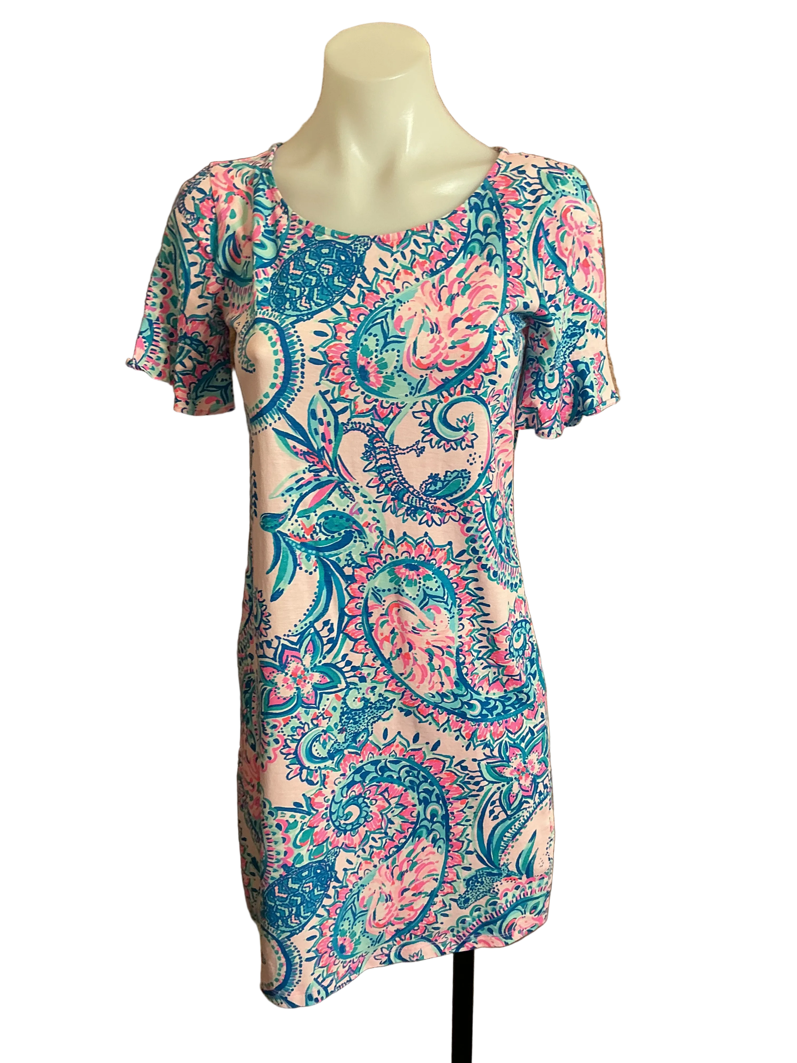 Lilly Pulitzer Mellorie dress in the Pink Tropics Tint Tangerine Dream print - Size XS