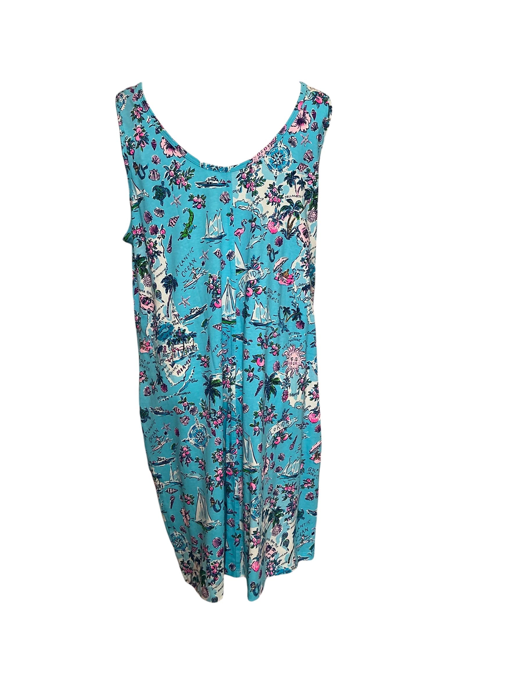 Lilly Pulitzer Newberry Dress  NWT Amalfi Blue Lilly’s Road Trip Size XXL