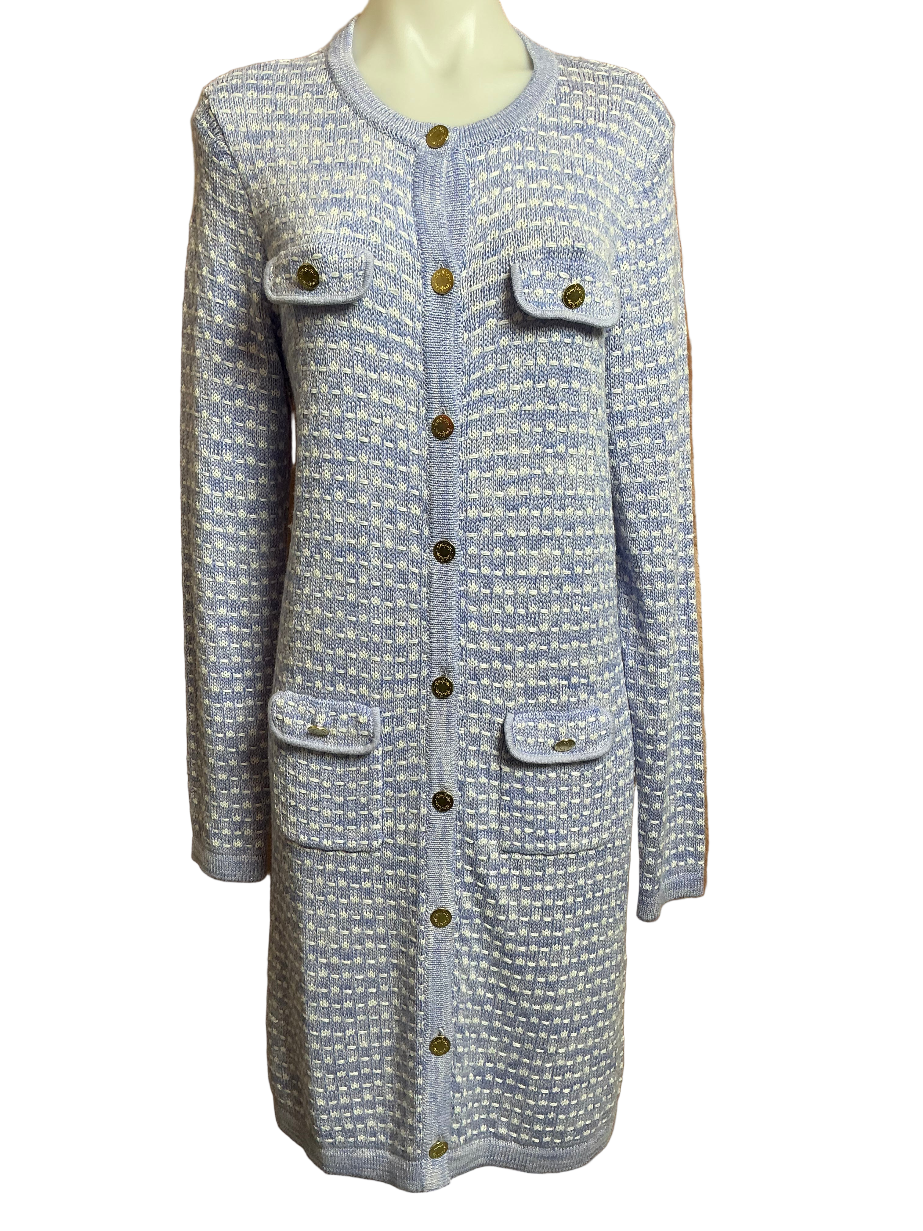 Lilly Pulitzer NWT Baneberry Cardigan Lark Lilac Metallic Marl - Size M