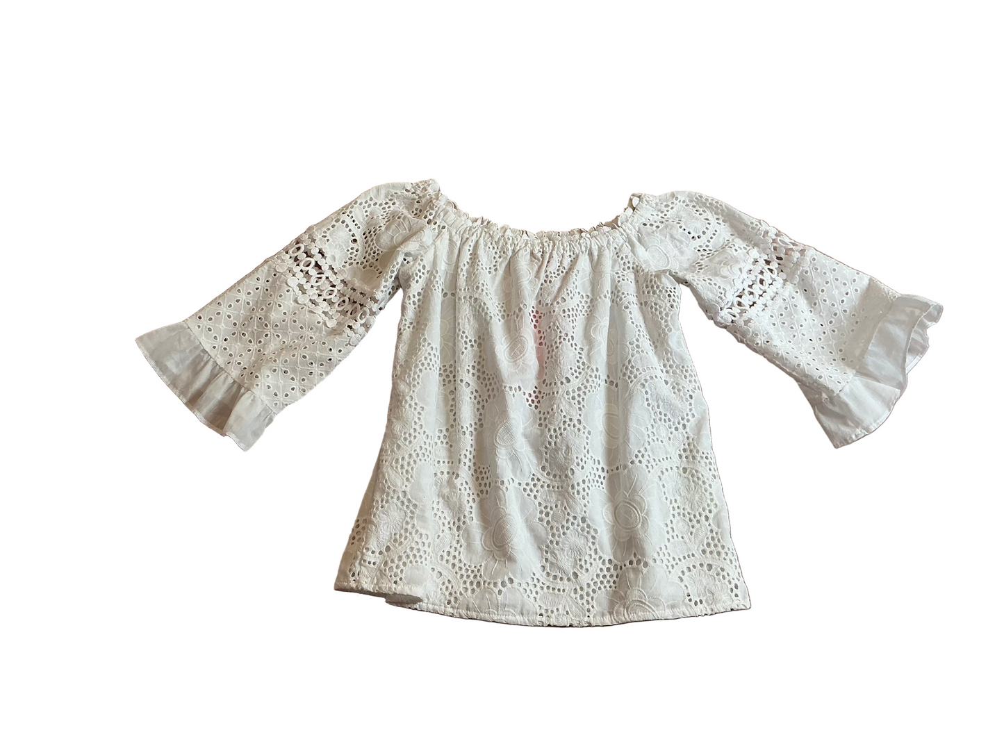 Lilly Pulitzer NWT Laurenne top resort white jumbo bouquet eyelet - Size XXS