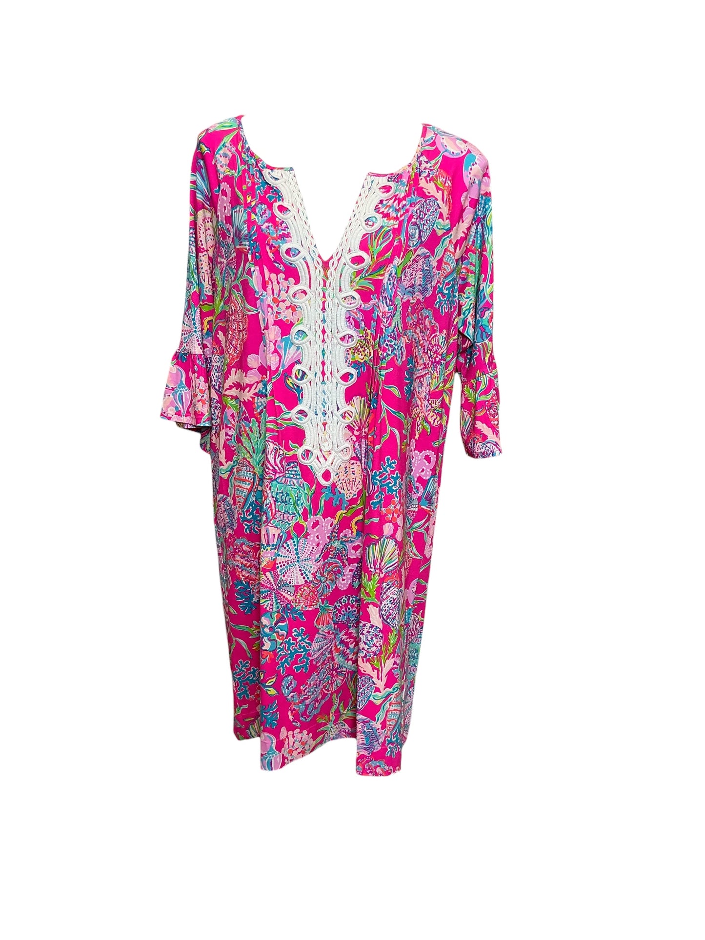 Lilly Pulitzer  NWT Krista Dress Pink Isle Shell Me Something Good Size XL