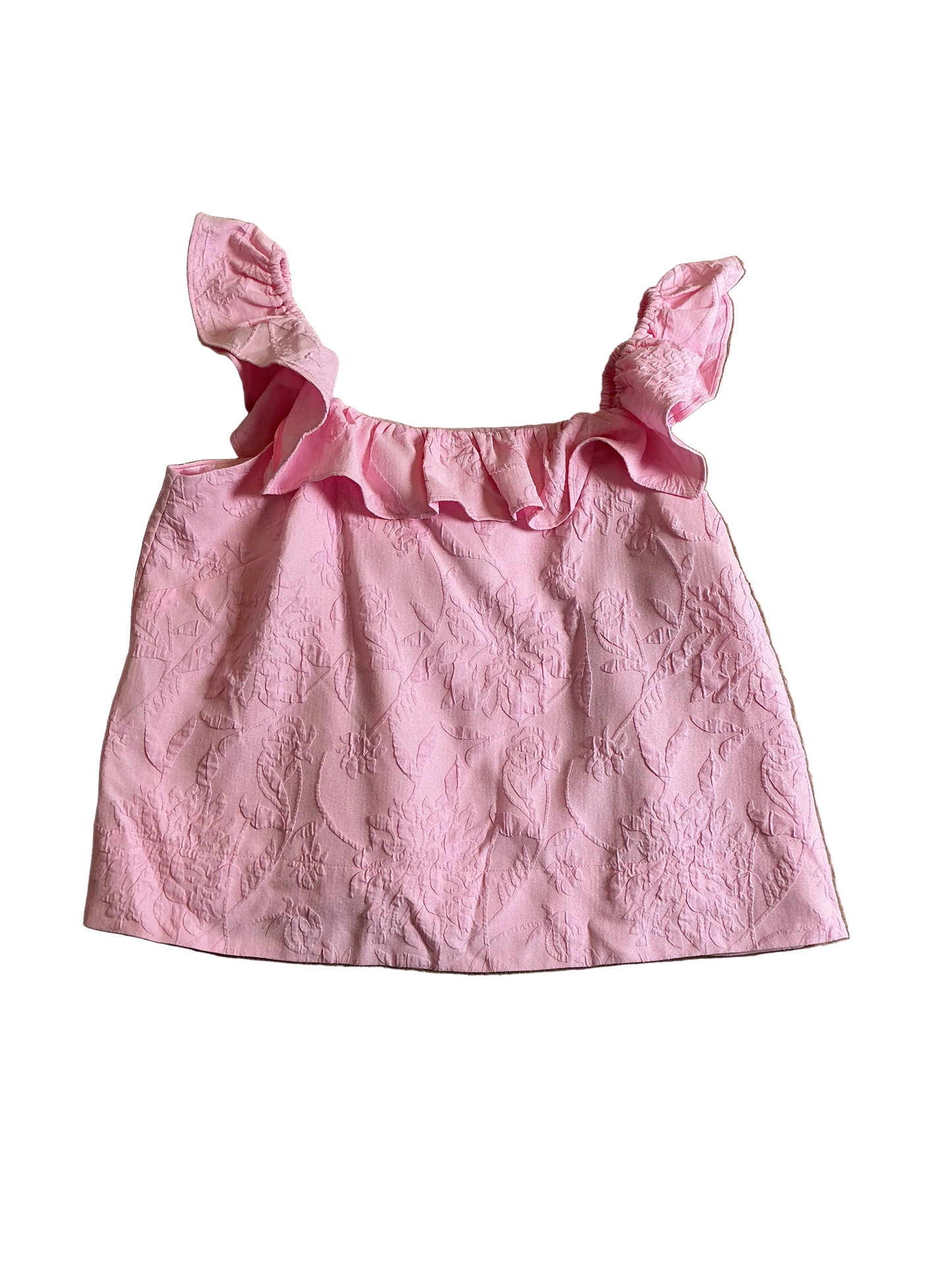 Lilly Pulitzer NWT Zoya Ruffle Top Conch Shell Pink Caliente Pucker Jacqua - Size 16