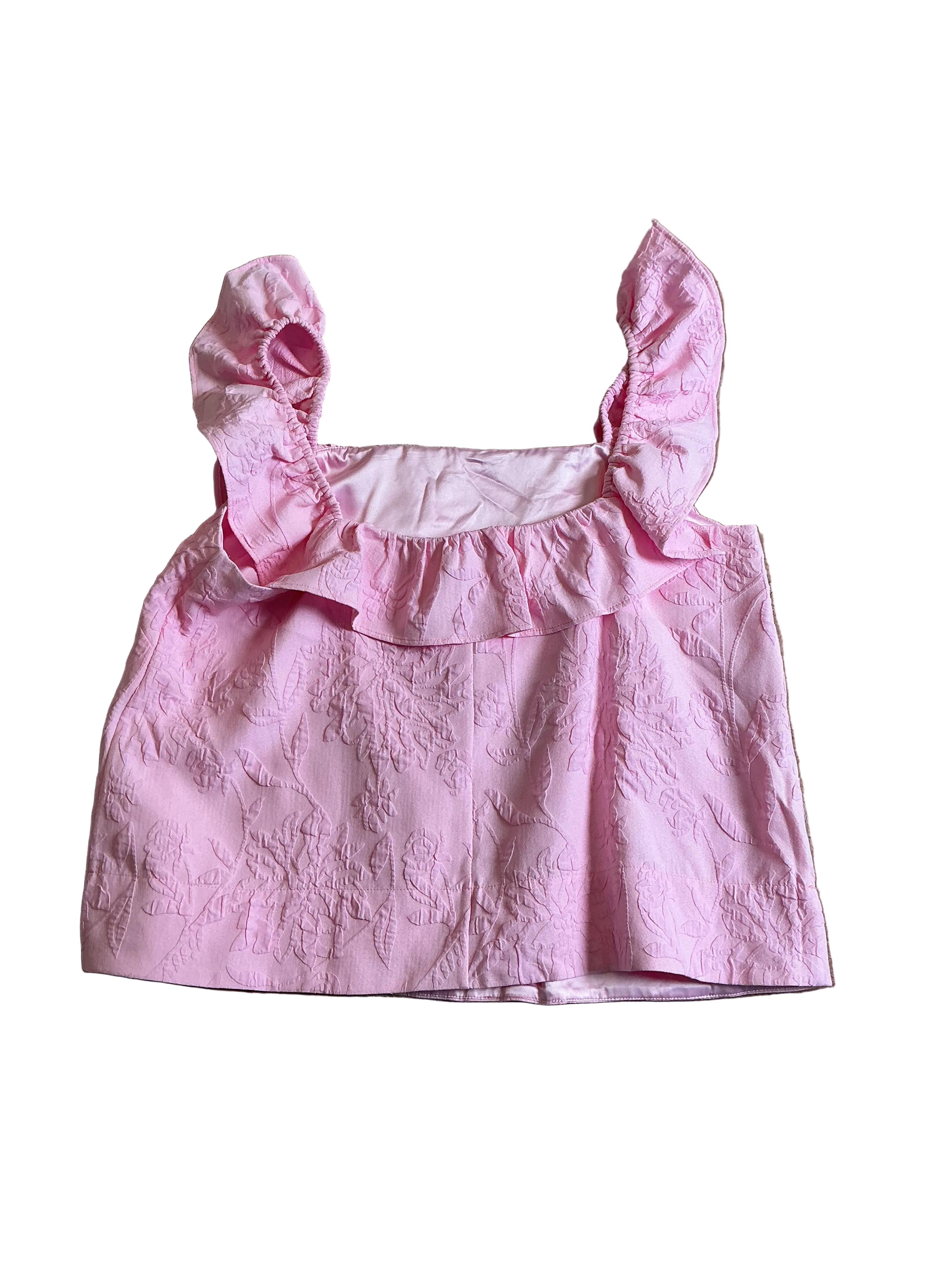 Lilly Pulitzer NWT Zoya Ruffle Top Conch Shell Pink Caliente Pucker Jacqua - Size 16