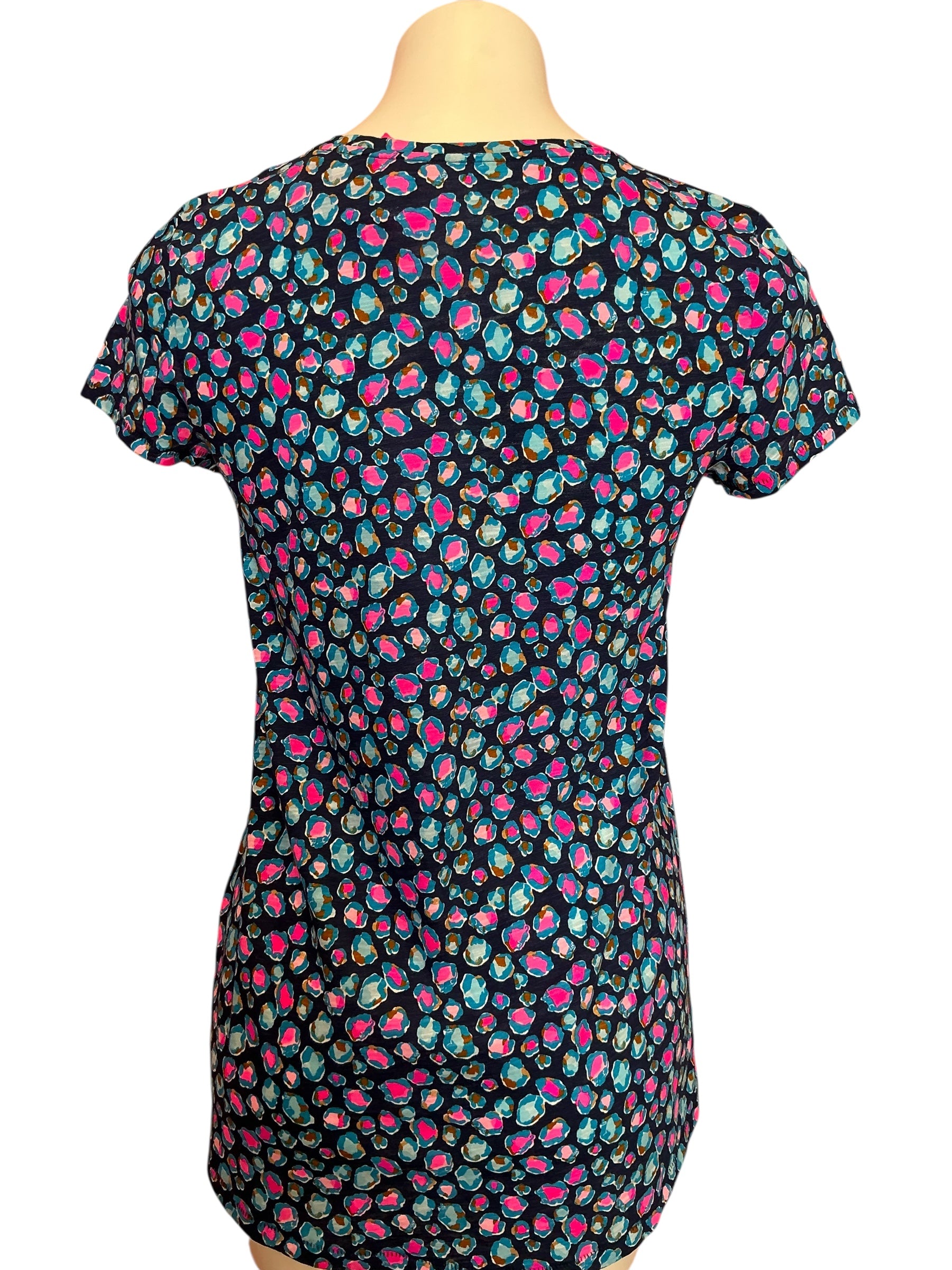 Lilly Pulitzer NWT Etta Tee Low Tide Navy Spotted Size Small