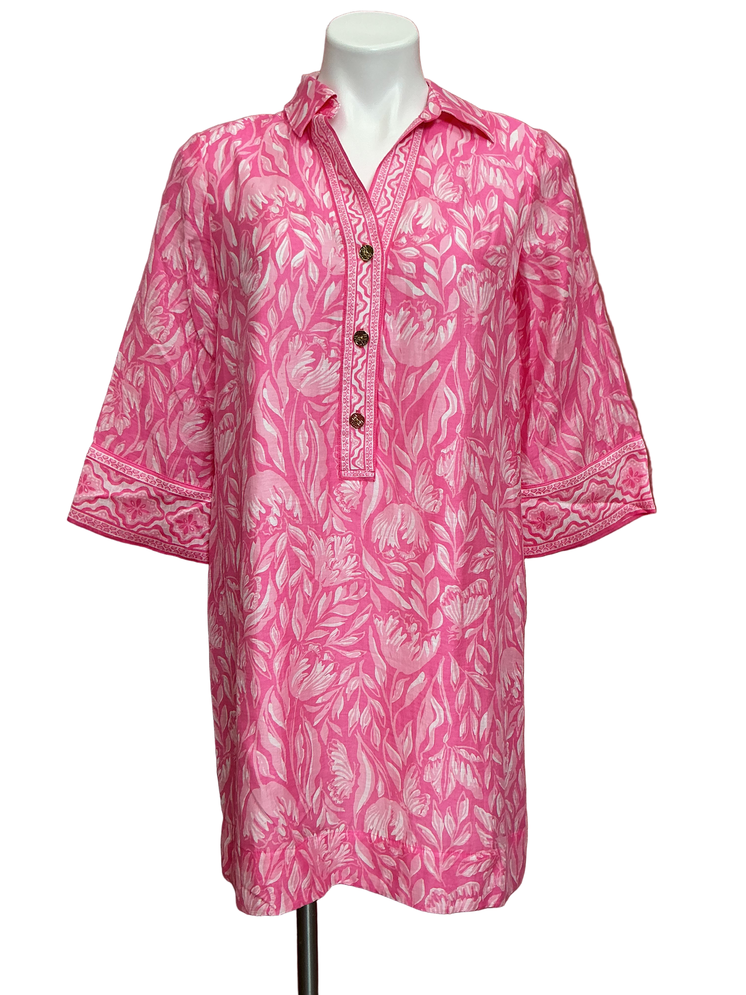 Lilly Pulitzer NWT Daphnie Tunic Dress Rousseau Pink Tulip To Tango Enginee - Size 2