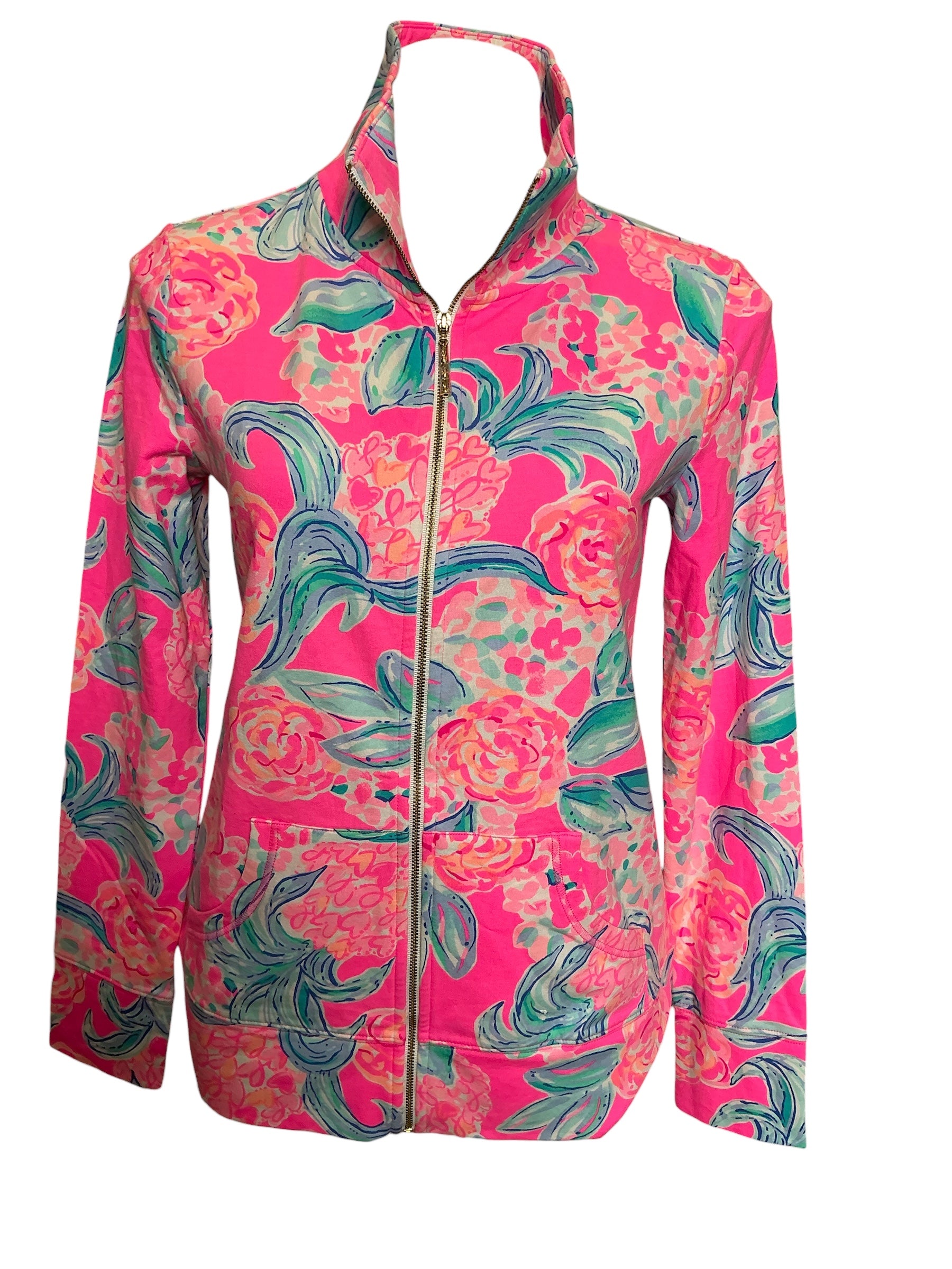 Lilly Pulitzer NWT Leona UPF50 Zip Up Size Small
