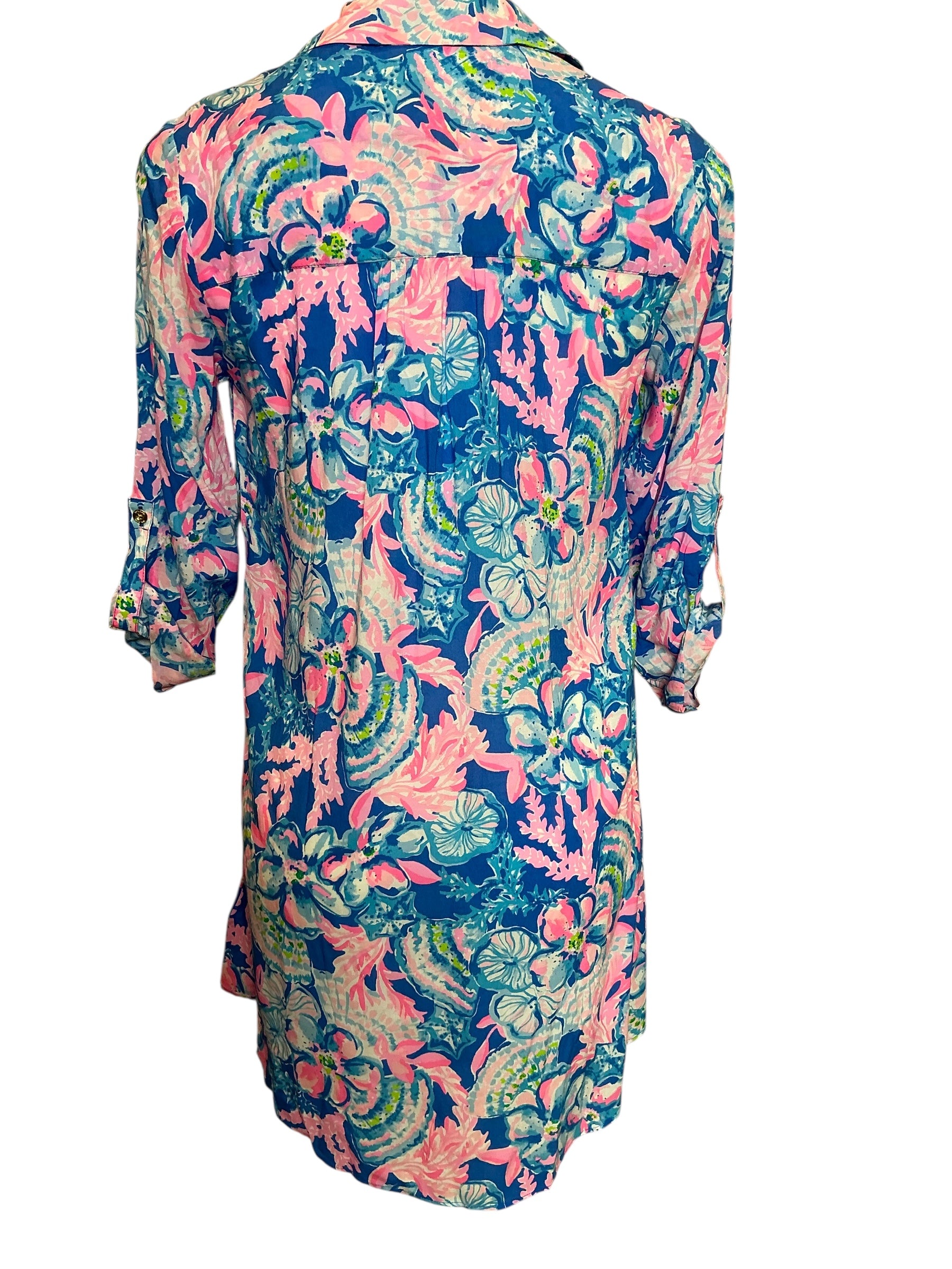 Lilly Pulitzer  NWT Natalie Coverup Blue Tang Sitting Seaside Size XS