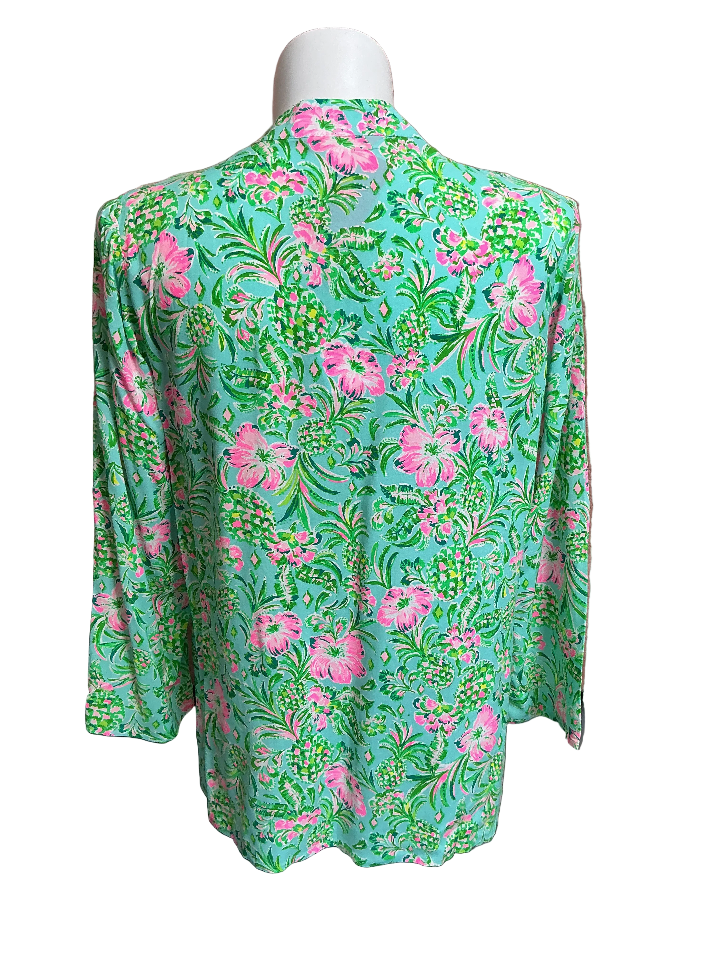Lilly Pulitzer NWT Luna Bay Tunic Surf Blue Oh Diamond Girl Engine - Size XL