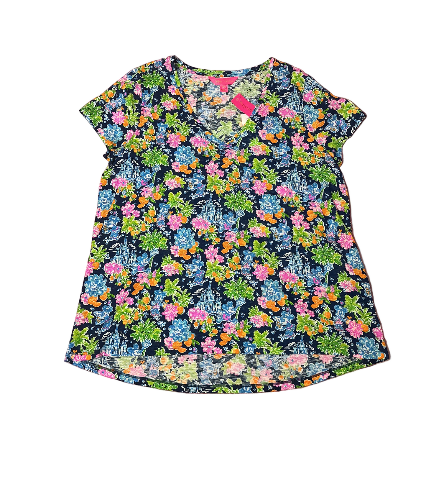 Lilly Pulitzer NWT - Etta V-Neck - Aegean Navy Lilly Loves Disney - Size XXL