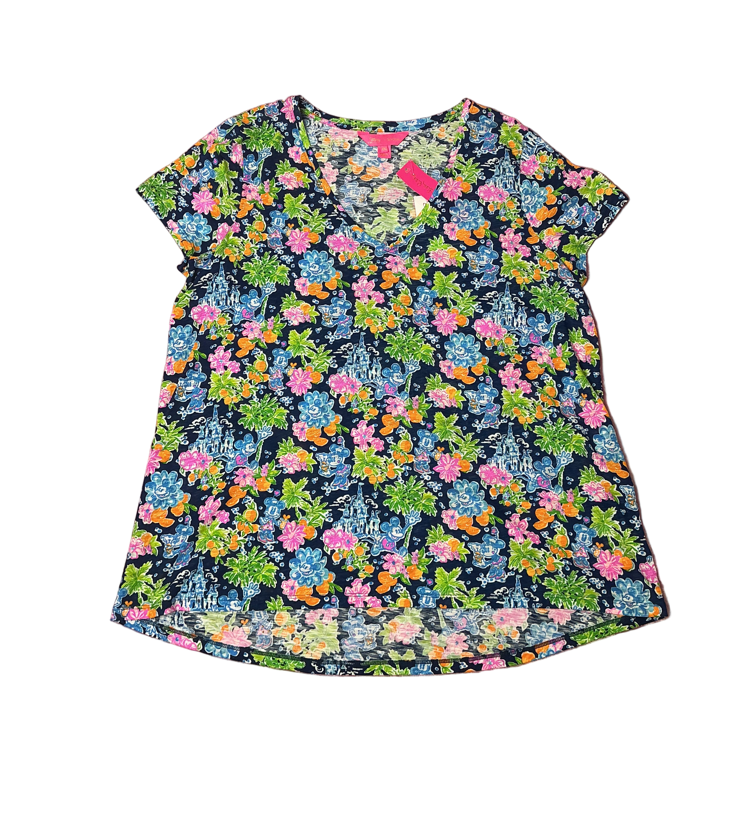 Lilly Pulitzer NWT - Etta V-Neck - Aegean Navy Lilly Loves Disney - Size XXL