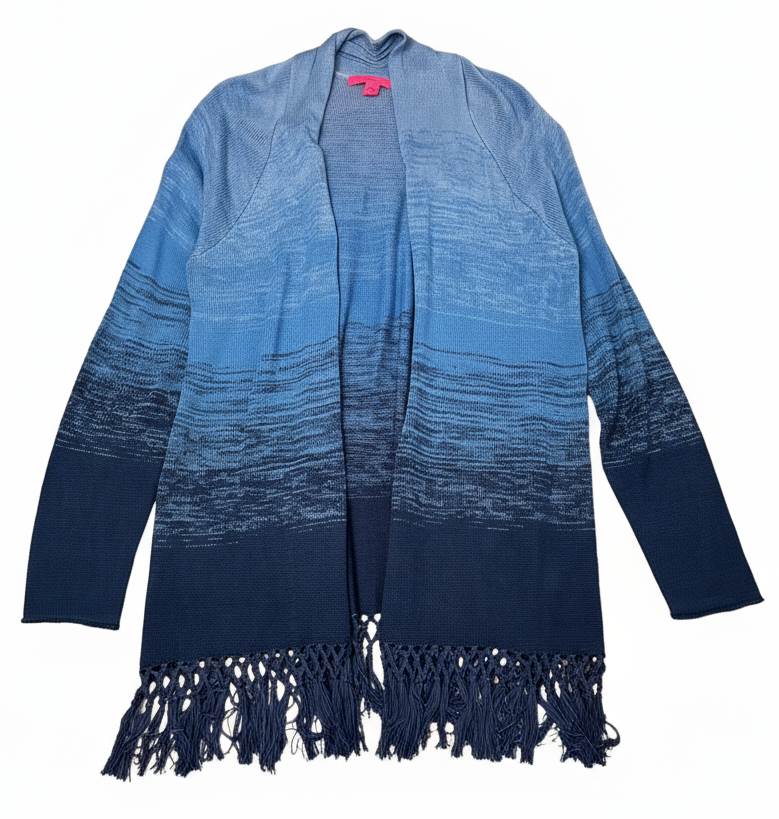 Lilly Pulitzer NWT - Tatum Ombre Cardigan  - Blue Thistle  Marled Ombre - Size XXL