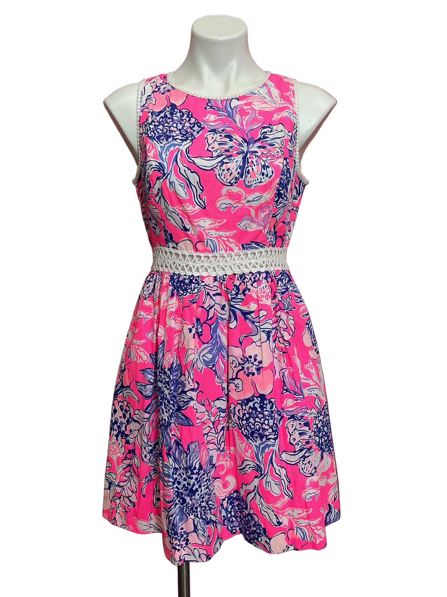 Lilly Pulitzer Alivia Dress - Pink Tropics Sun Drenched - Size 4