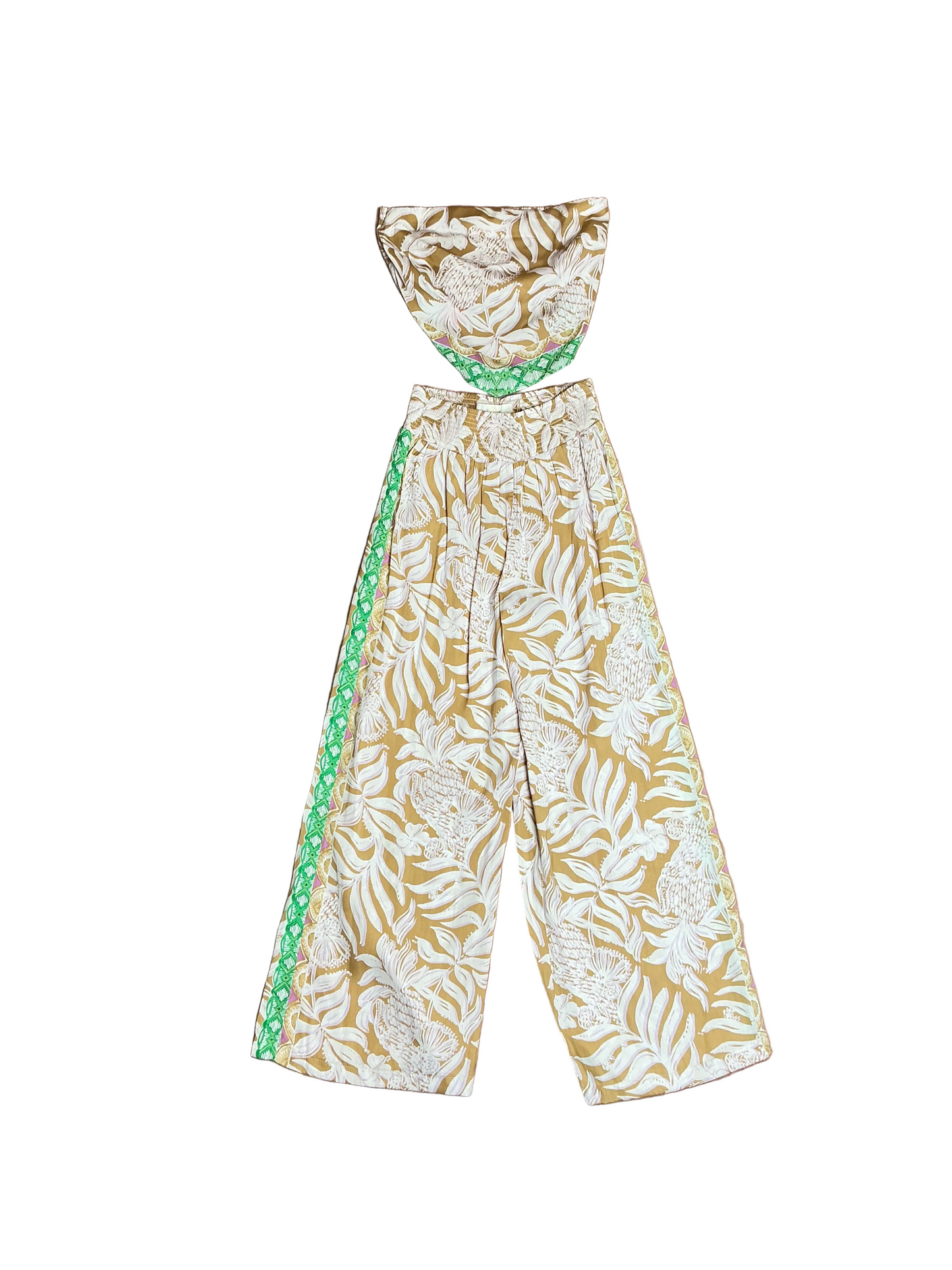 Lilly Pulitzer Octavia Pant Set Multi Bon Vivants Engineered - Size XXS