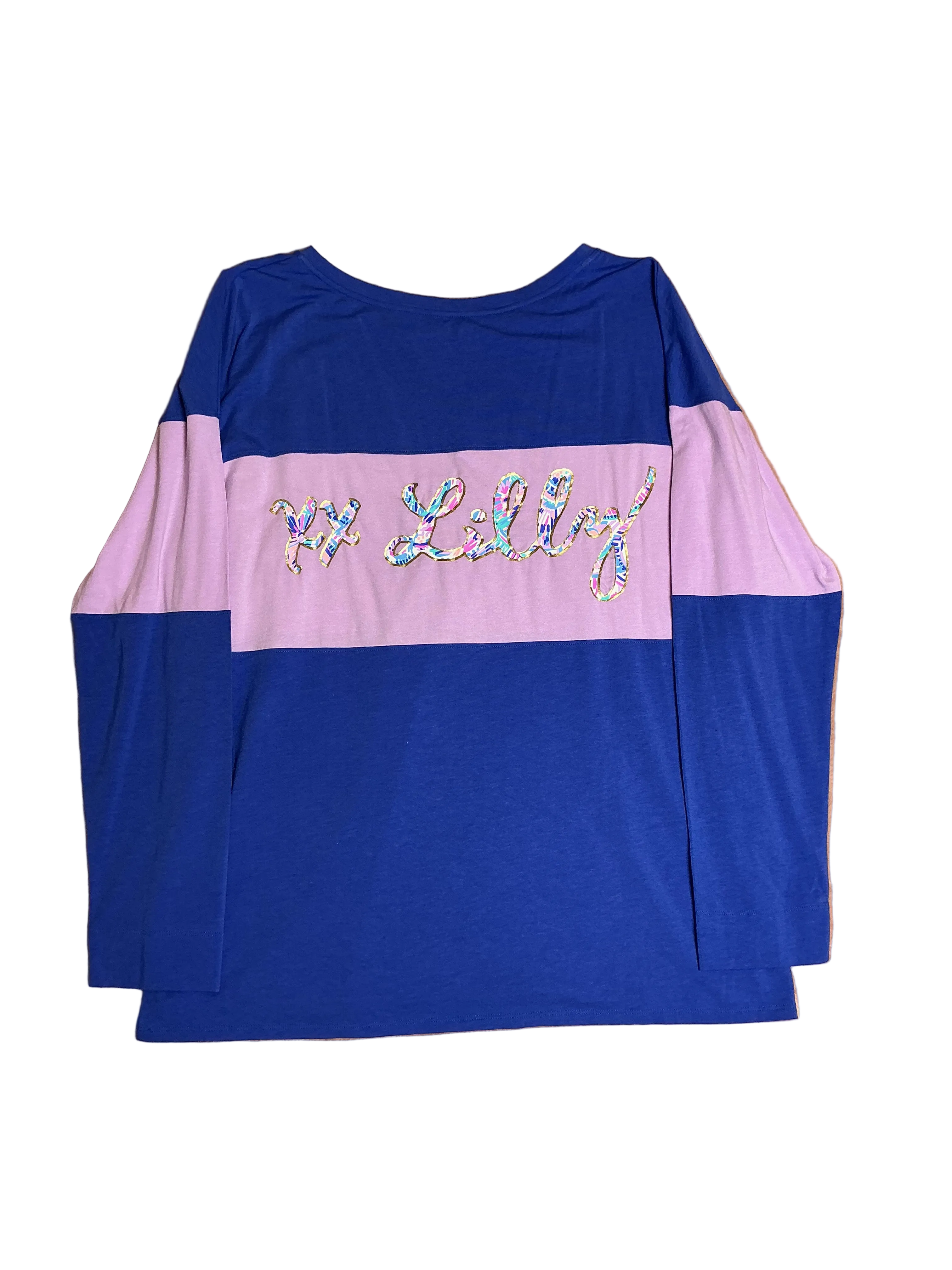 Lilly Pulitzer NWT Finn Top Lilac Freesia XX Lilly Happy As A Clam - Size XL