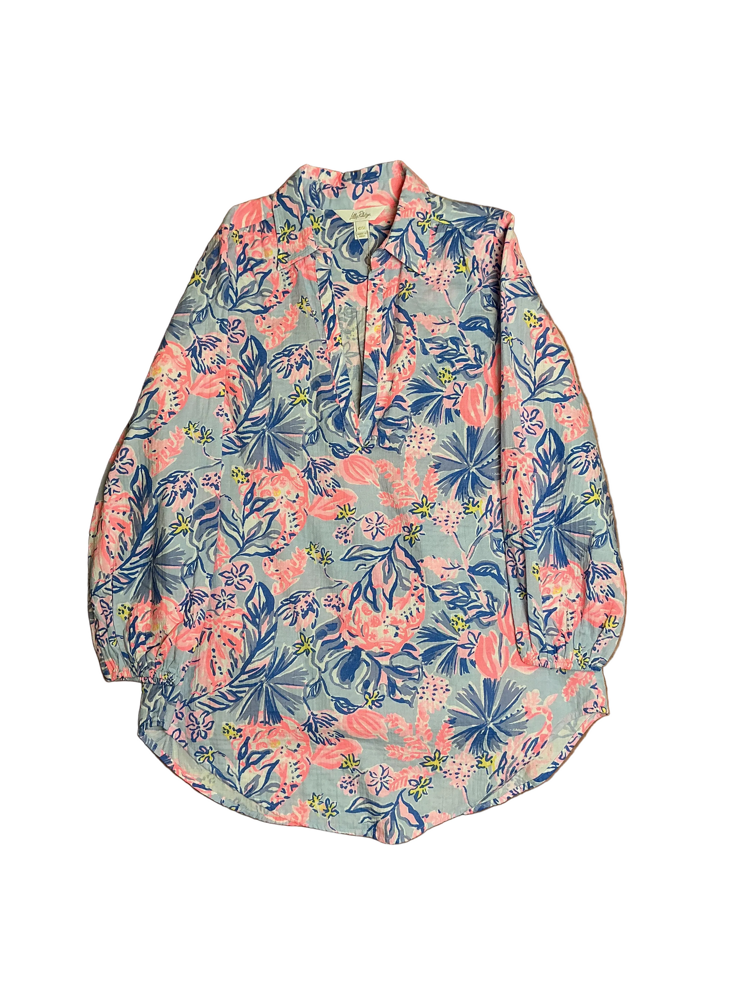 Lilly Pulitzer NWT Kique Long Sleeve Cove Multi Elephant Splash - Size XXS