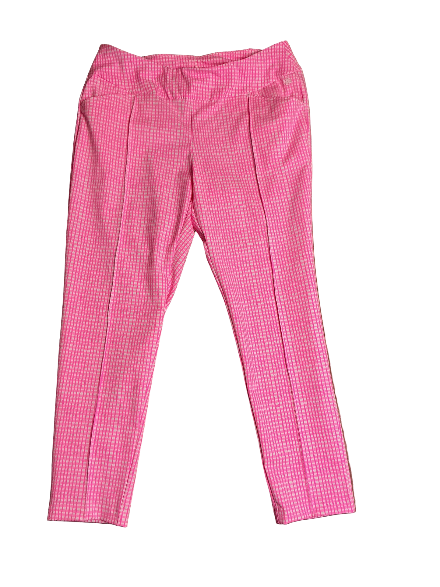Lilly Pulitzer NWT Corso Pants UPF 50+ Prosecco Pink Gingham Style - Size 16