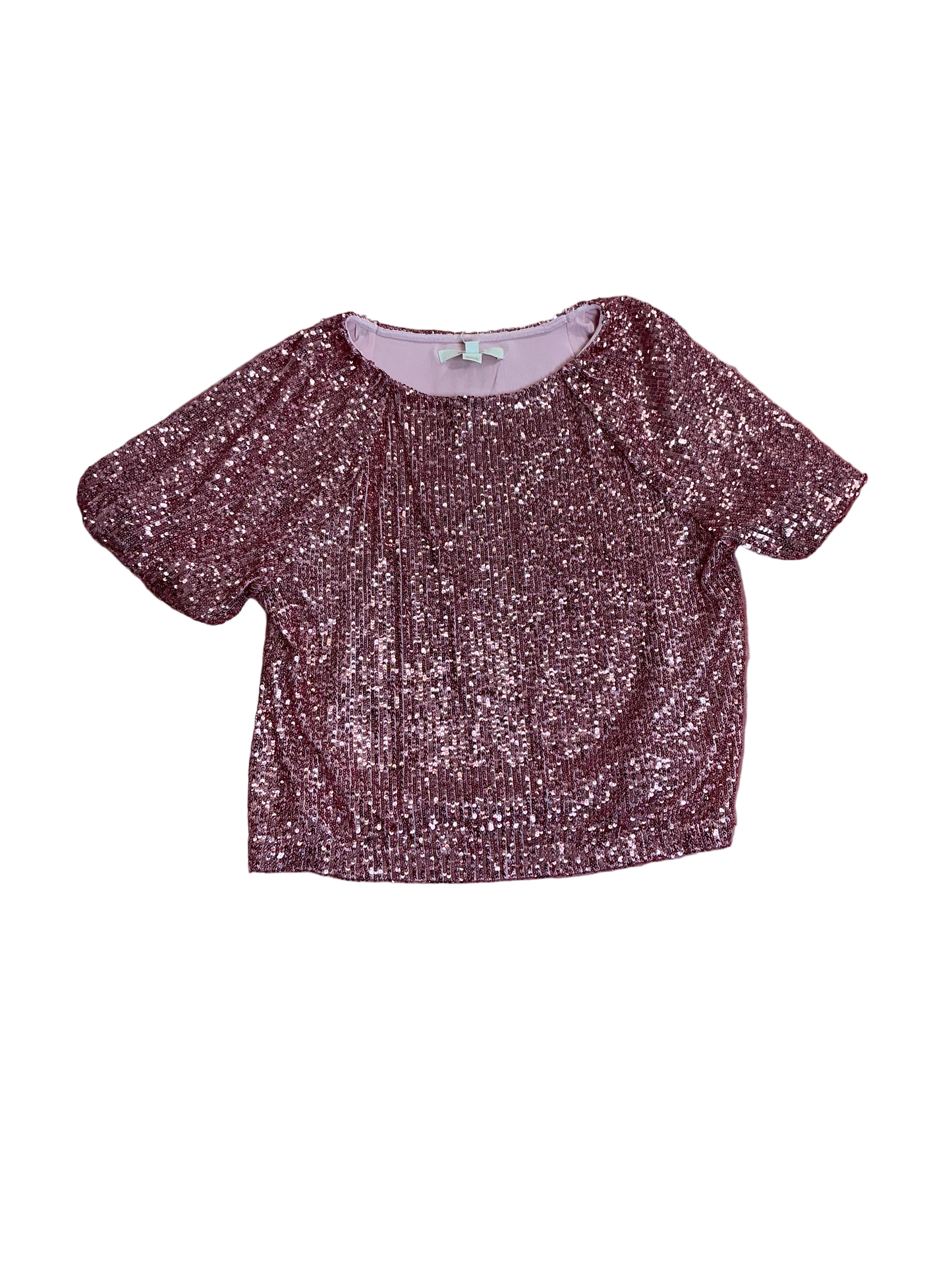 Lilly Pulitzer NWT Cressida Knit Top Conch Shell Pink Treasure Box Sequin KN - Size XS