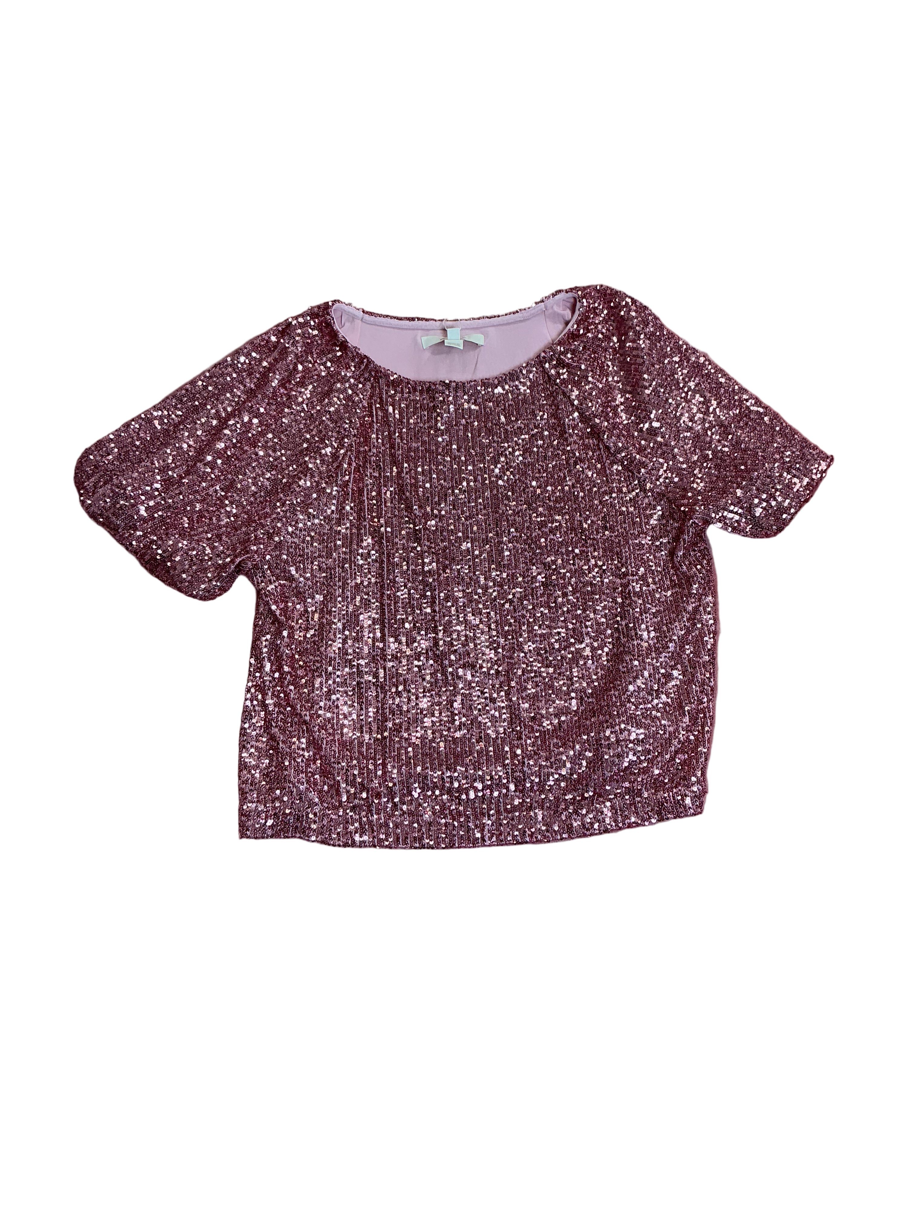 Lilly Pulitzer NWT Cressida Knit Top Conch Shell Pink Treasure Box Sequin KN - Size XS