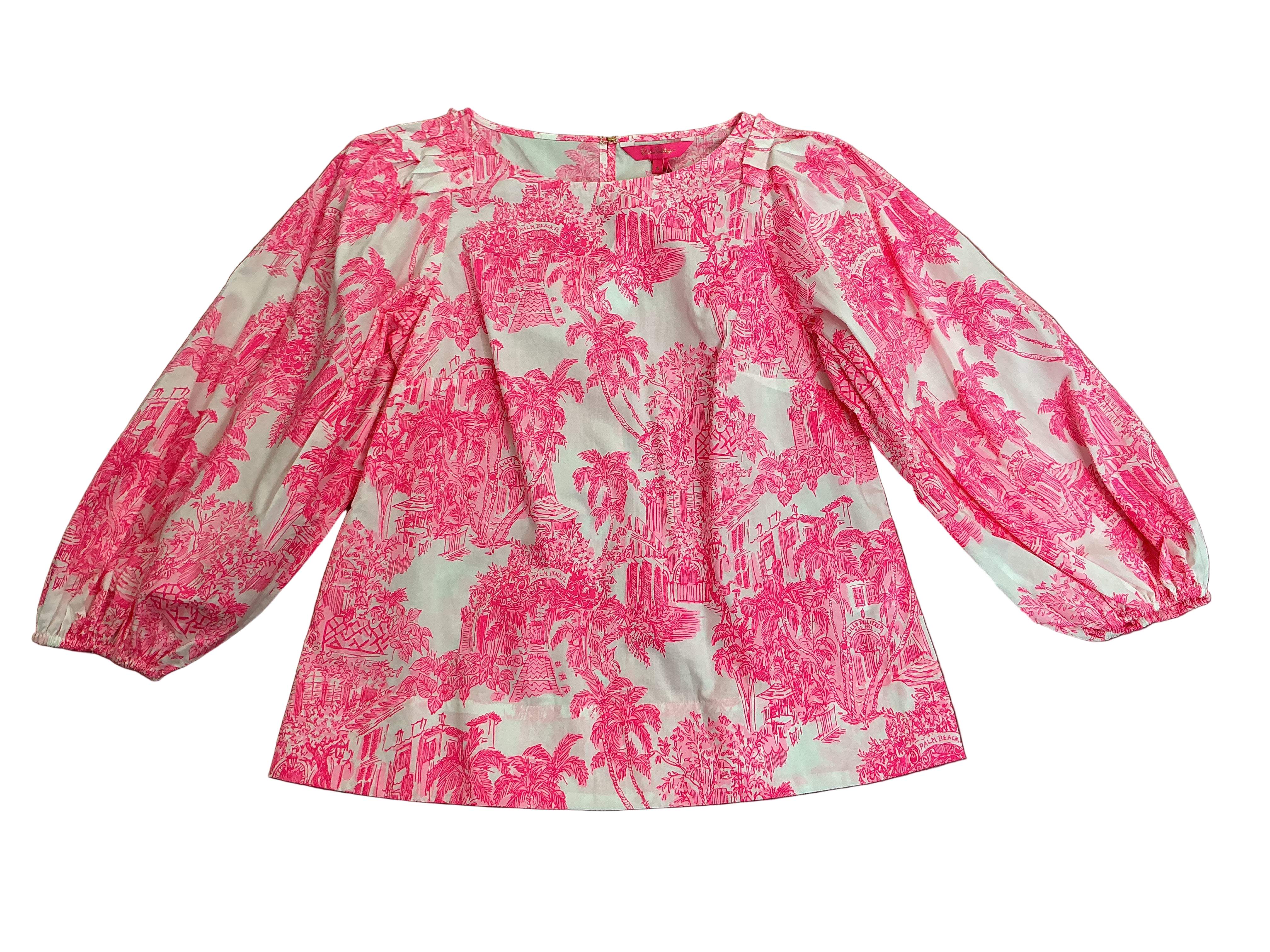 Lilly Pulitzer NWT Barbara 3/4 Sleeve Cot Resort White PB Anniversary Toile - Size 4