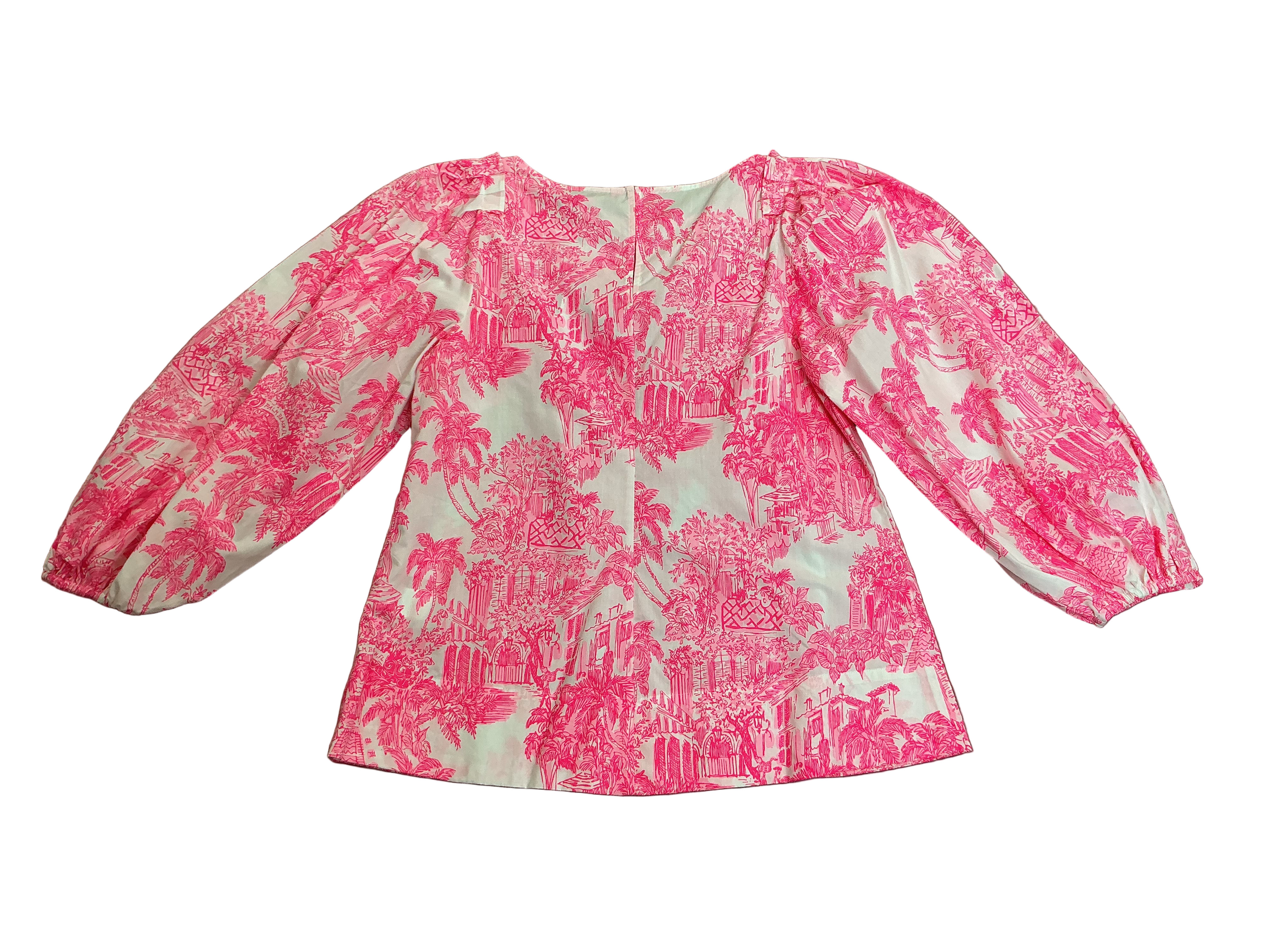 Lilly Pulitzer NWT Barbara 3/4 Sleeve Cot Resort White PB Anniversary Toile - Size 4