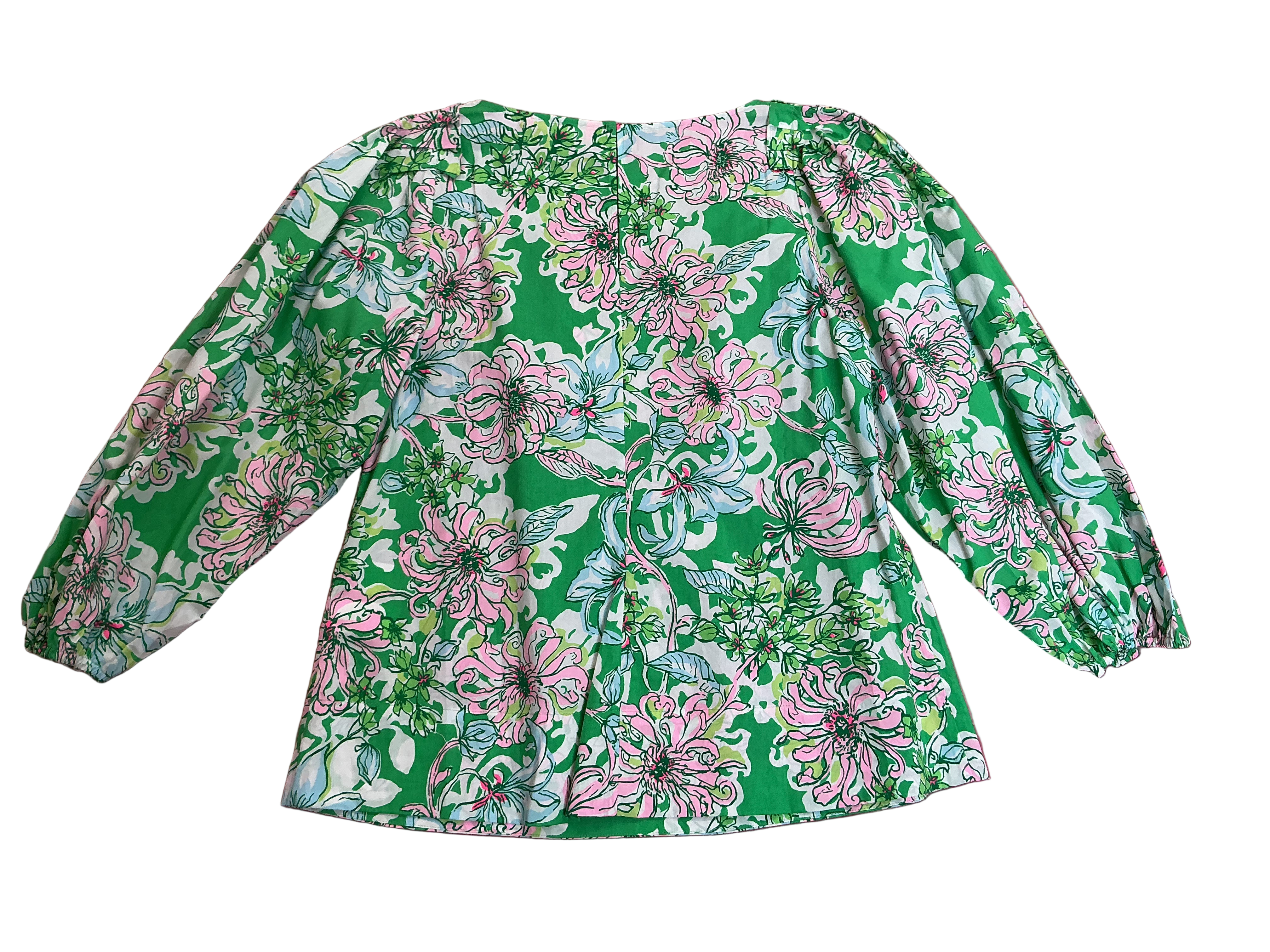 Lilly Pulitzer NWT Barbara 3/4 Sleeve Cot Spearmint Blossom View - Size 4