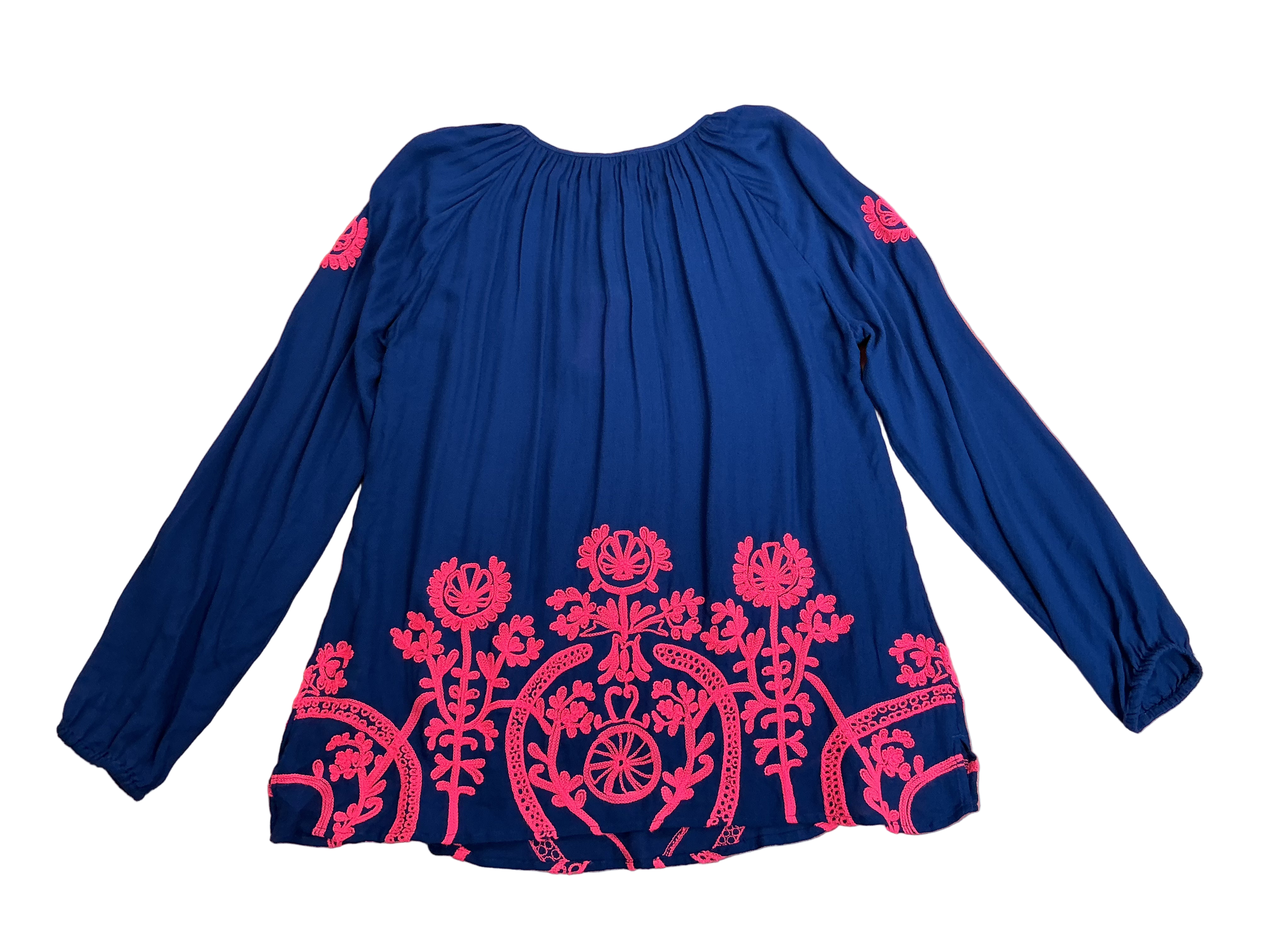 Lilly Pulitzer NWT Willa Embroidered Top Resort Navy - Size L