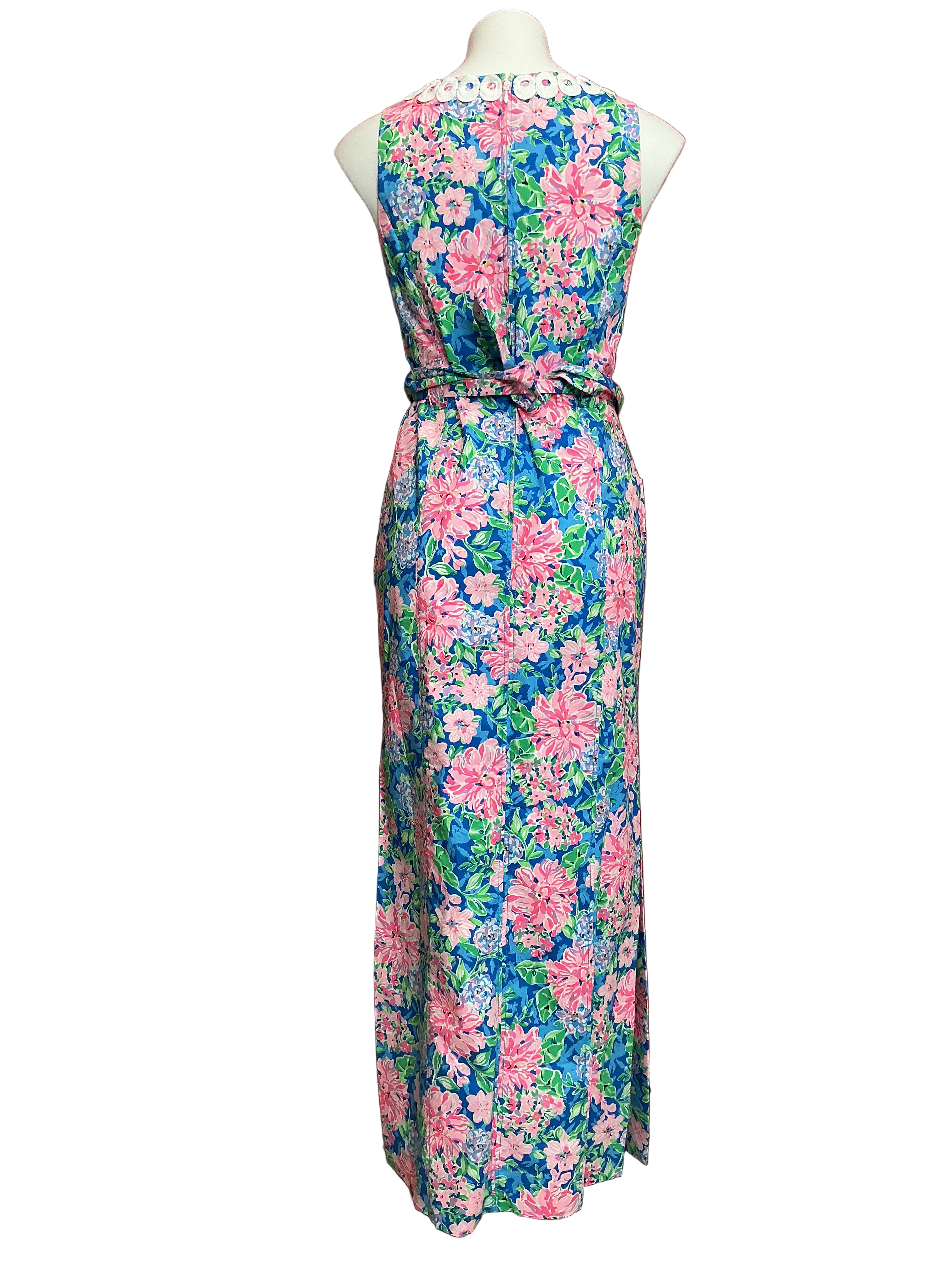 Lilly Pulitzer NWT Gulianna Stretch Cotton Maxi Shift Dress Multi Spring In Your Step - Size 2