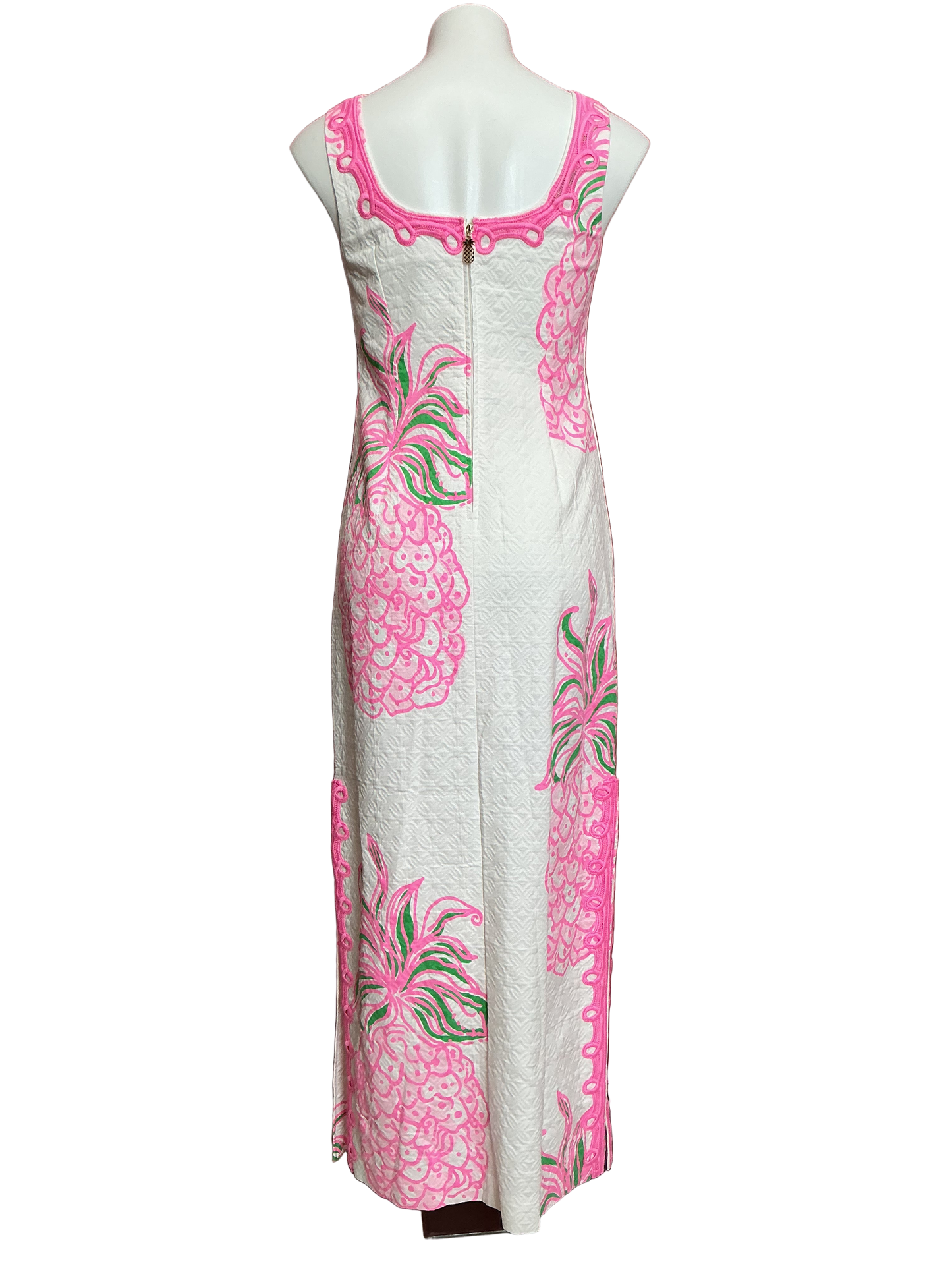 Lilly Pulitzer NWT Marleigh Stretch Maxi Resort White Oversized Party Like A - Size 2